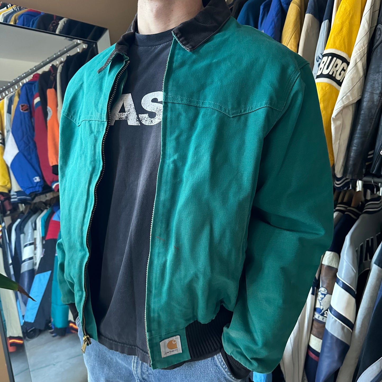 Rare Vintage Carhartt Aqua Blue Santa Fe Jacket -XL