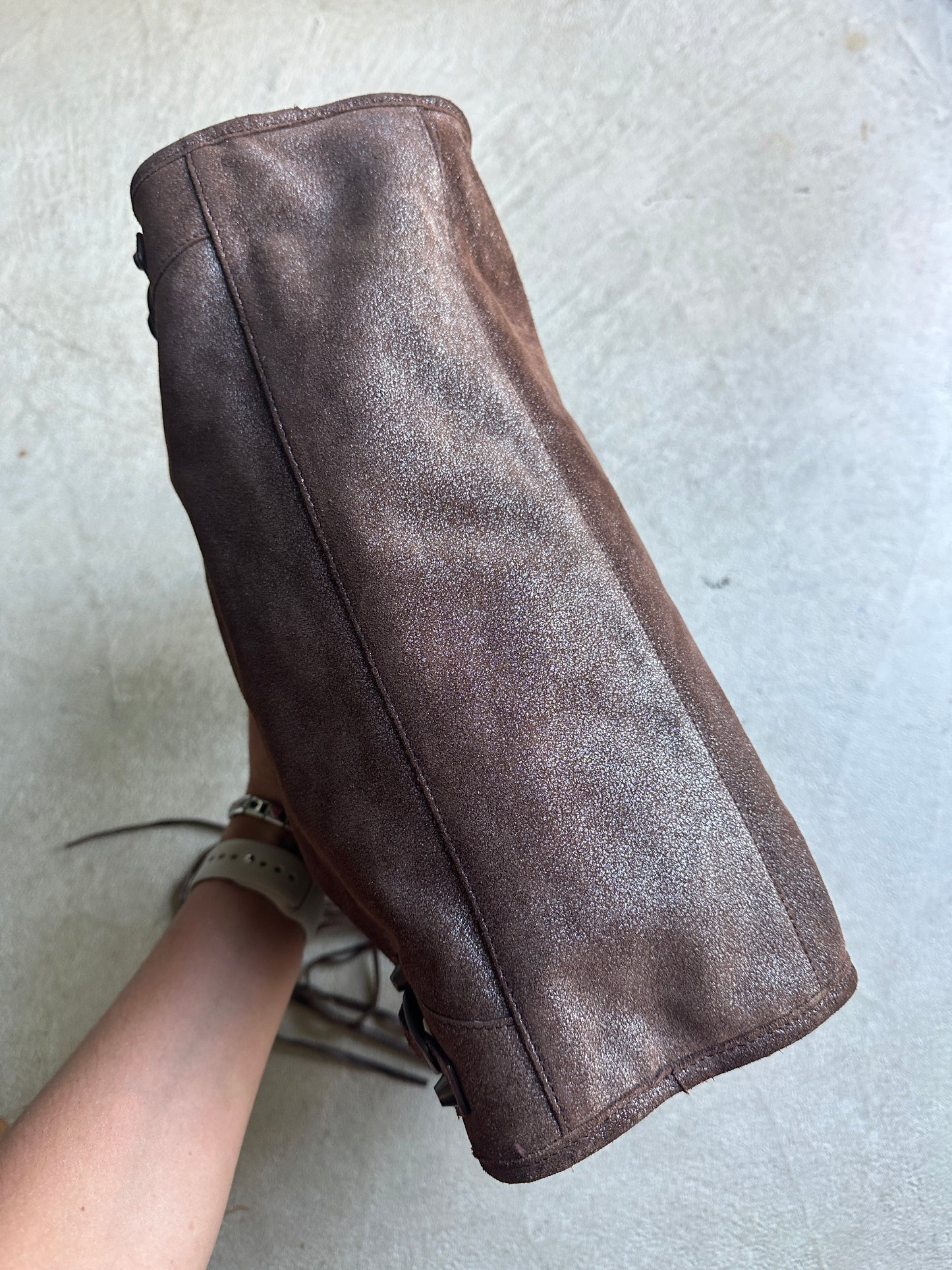 Vintage Rare Brown Metallic Balenciaga City Bag