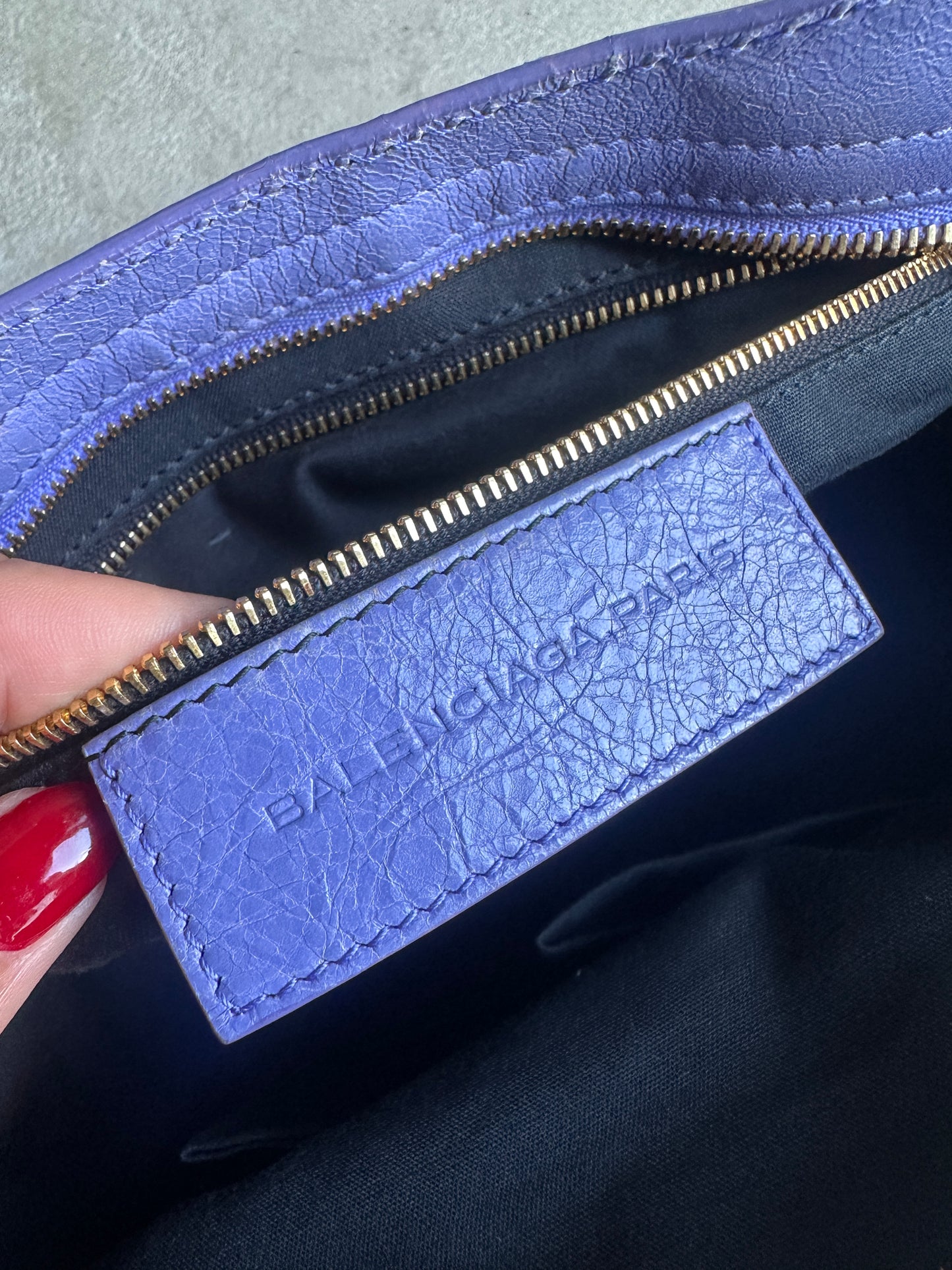 Vintage Light Purple Balenciaga City Bag