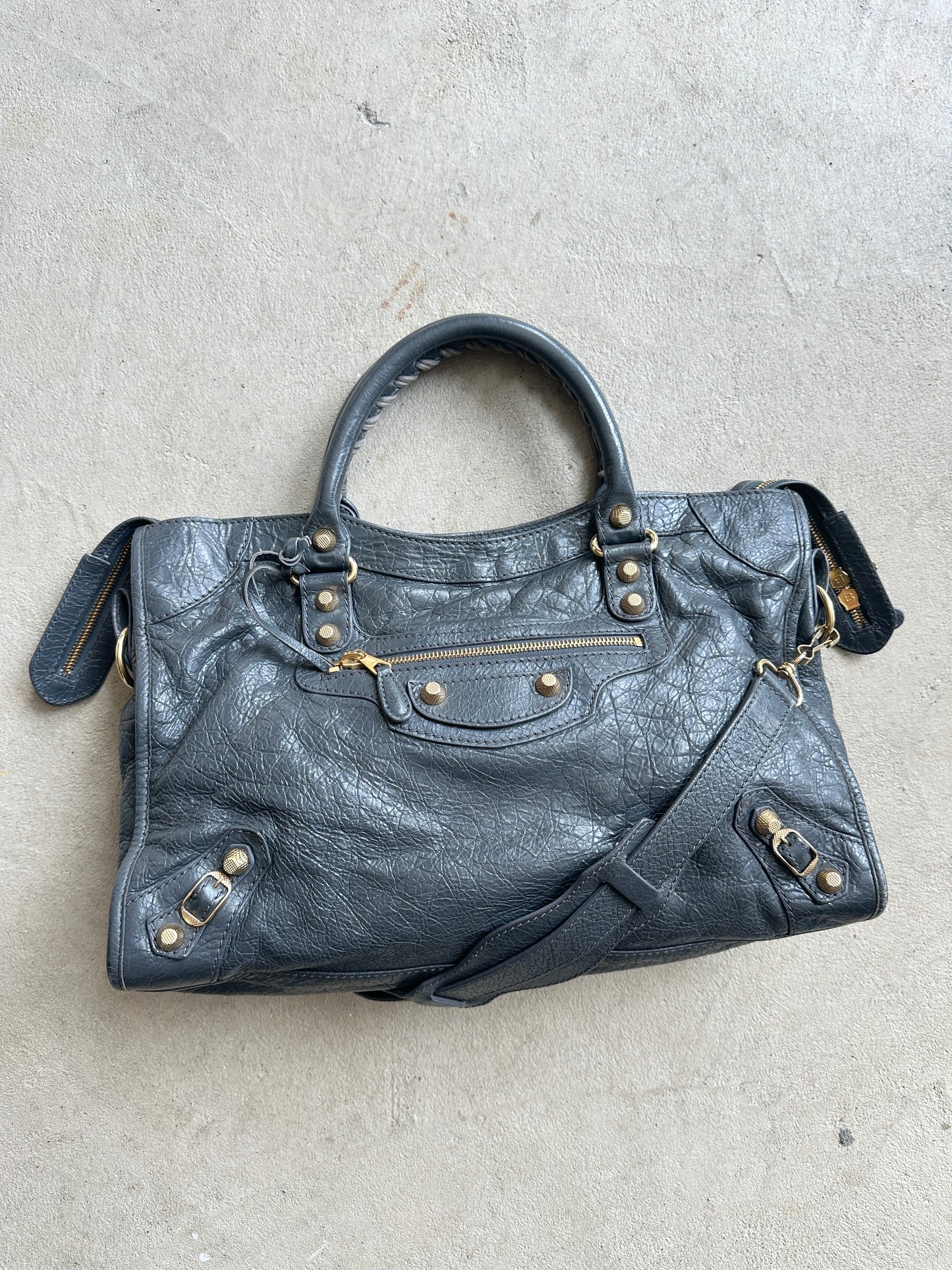 Vintage Grey Balenciaga City Bag