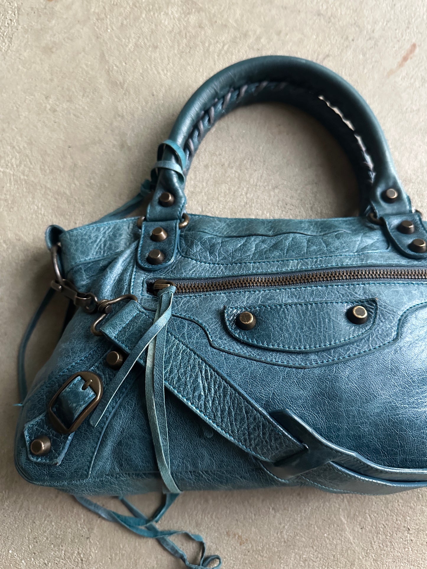 Vintage Balenciaga Blue First (Small City) Bag