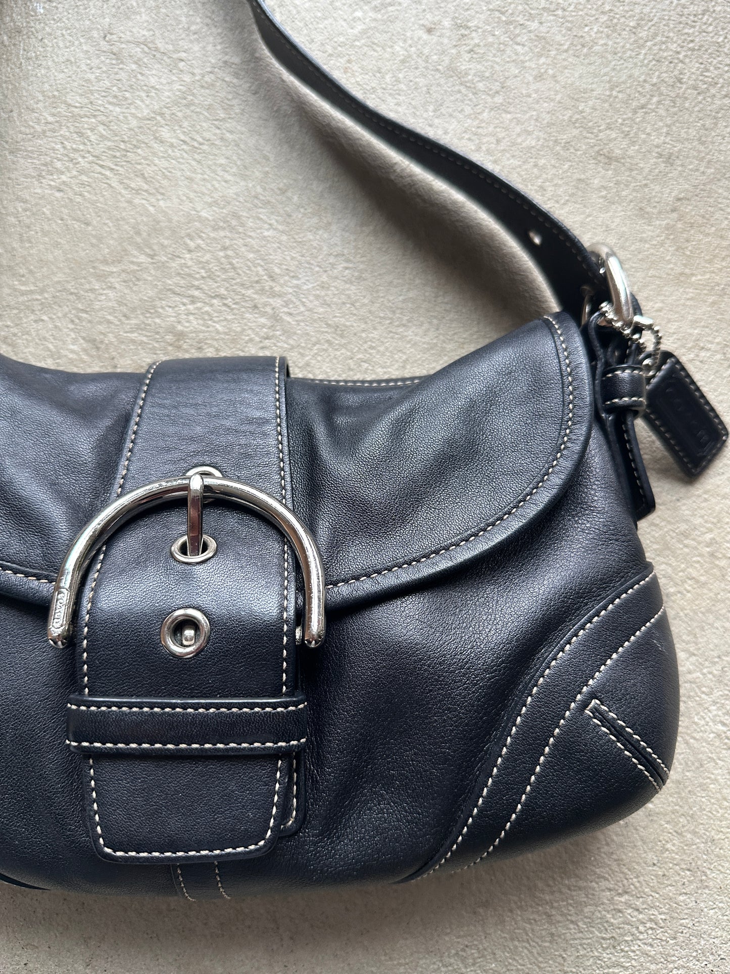 Vintage Coach Black Mini Soho Shoulder Bag