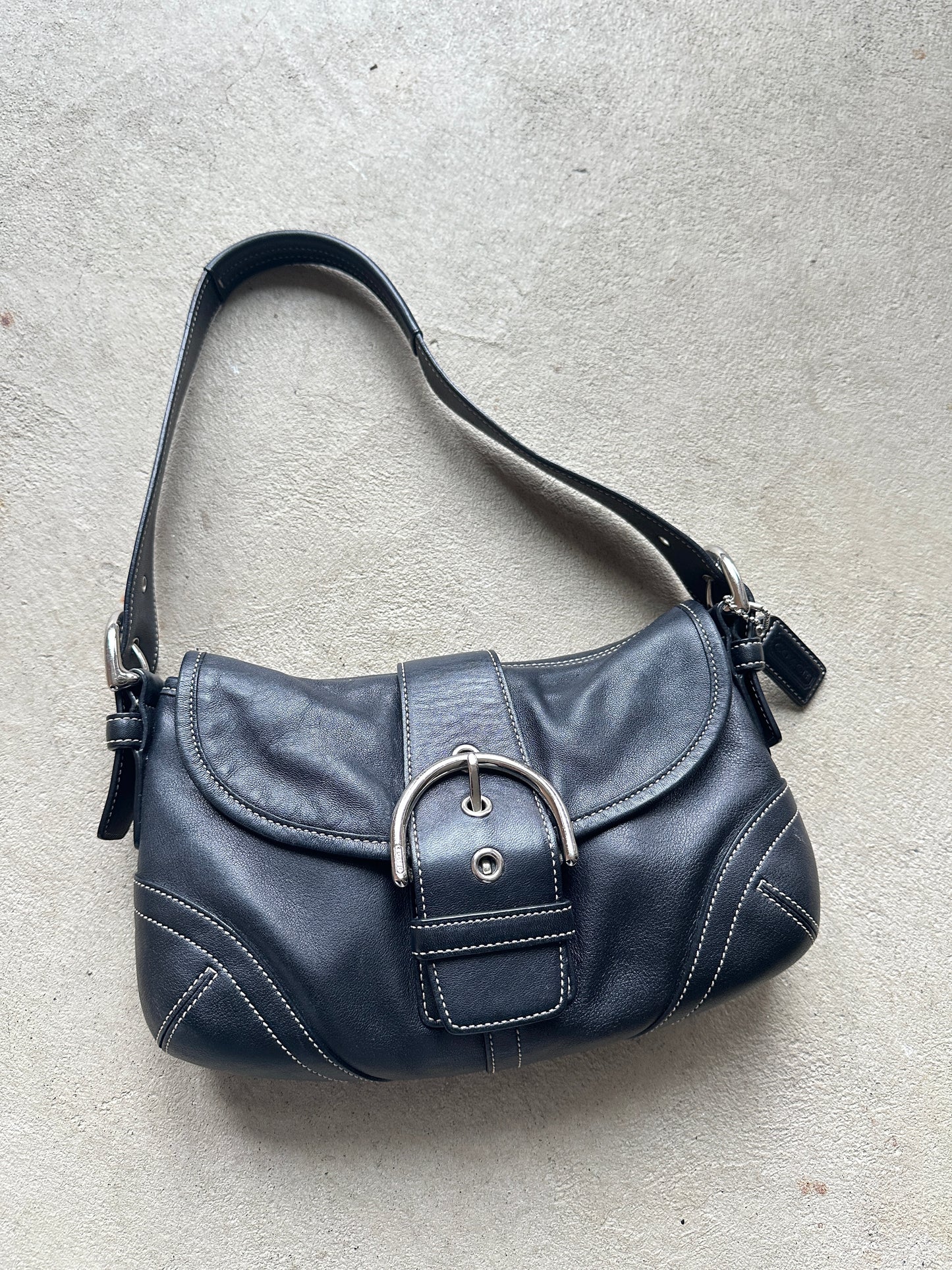 Vintage Coach Black Mini Soho Shoulder Bag