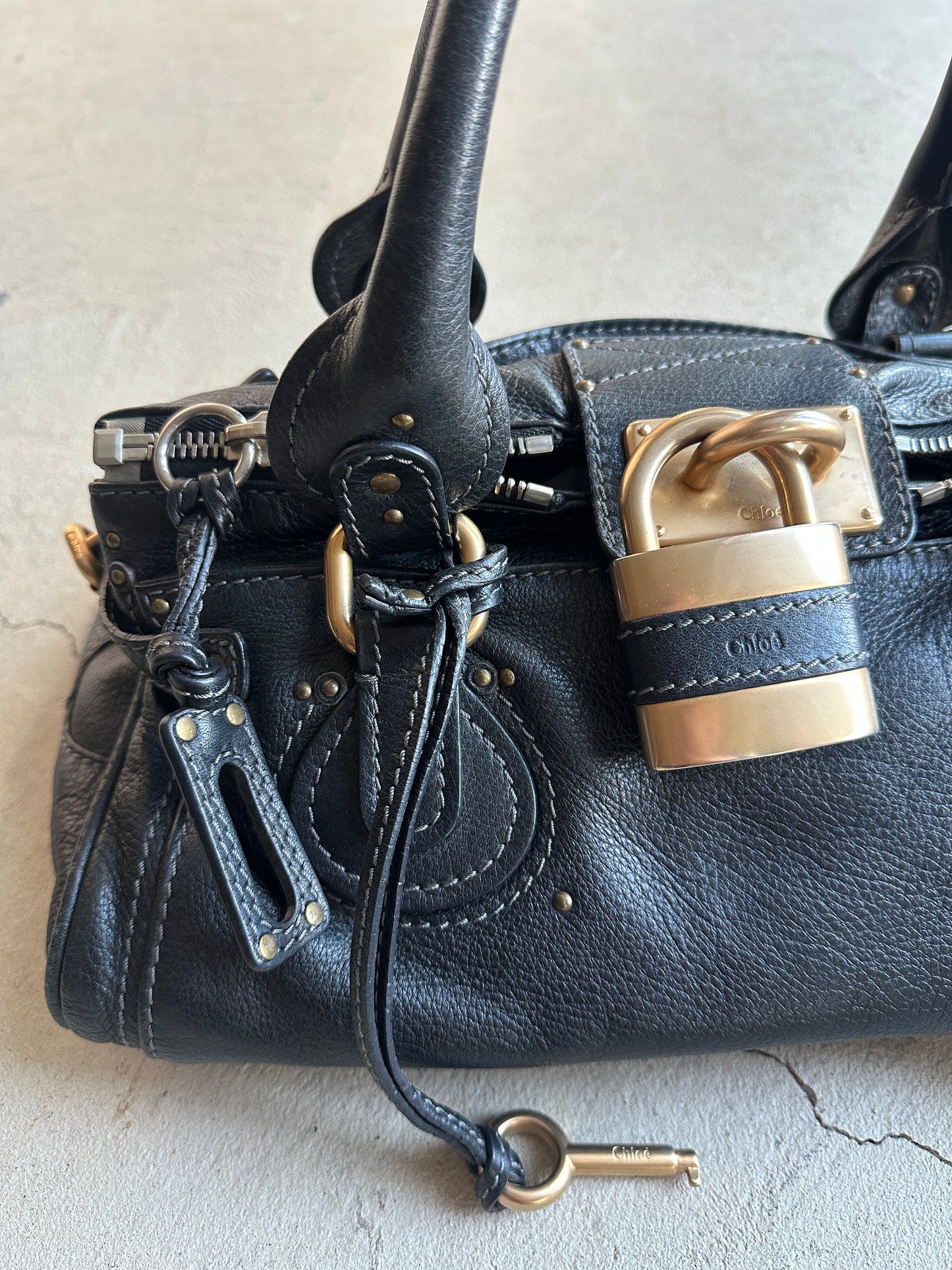 Vintage Black Chloé Paddington Shoulder Bag