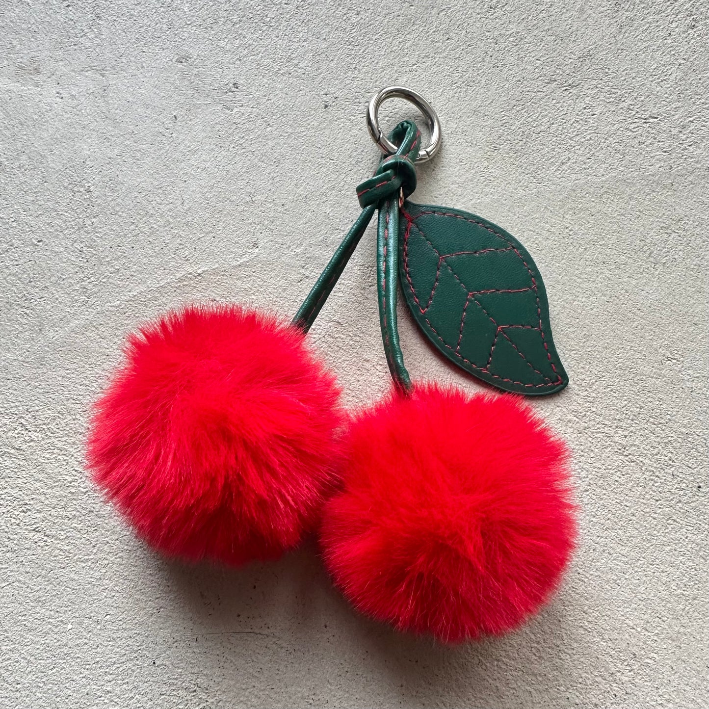 Fluffy Cherry Charm Red