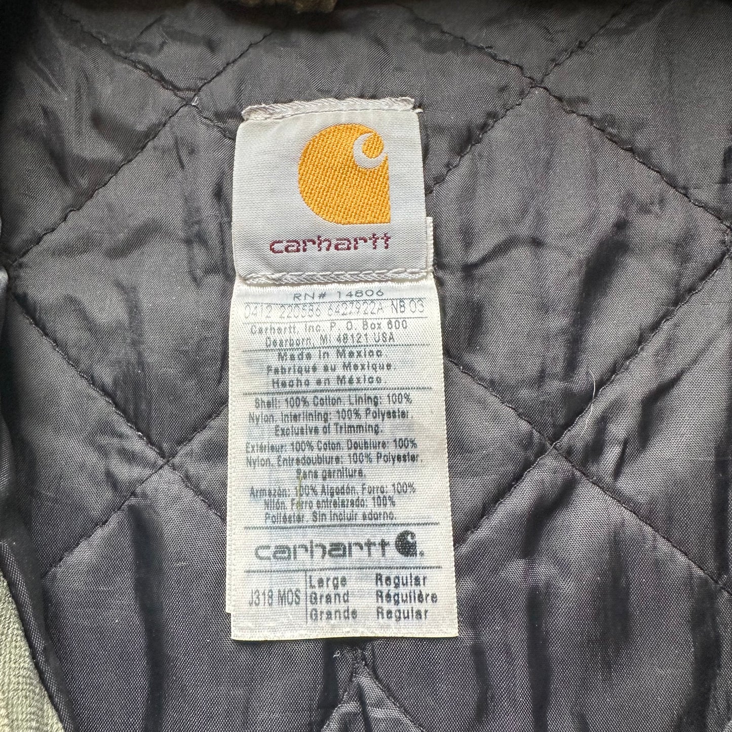 Vintage Carhartt Green Hooded Jacket - L