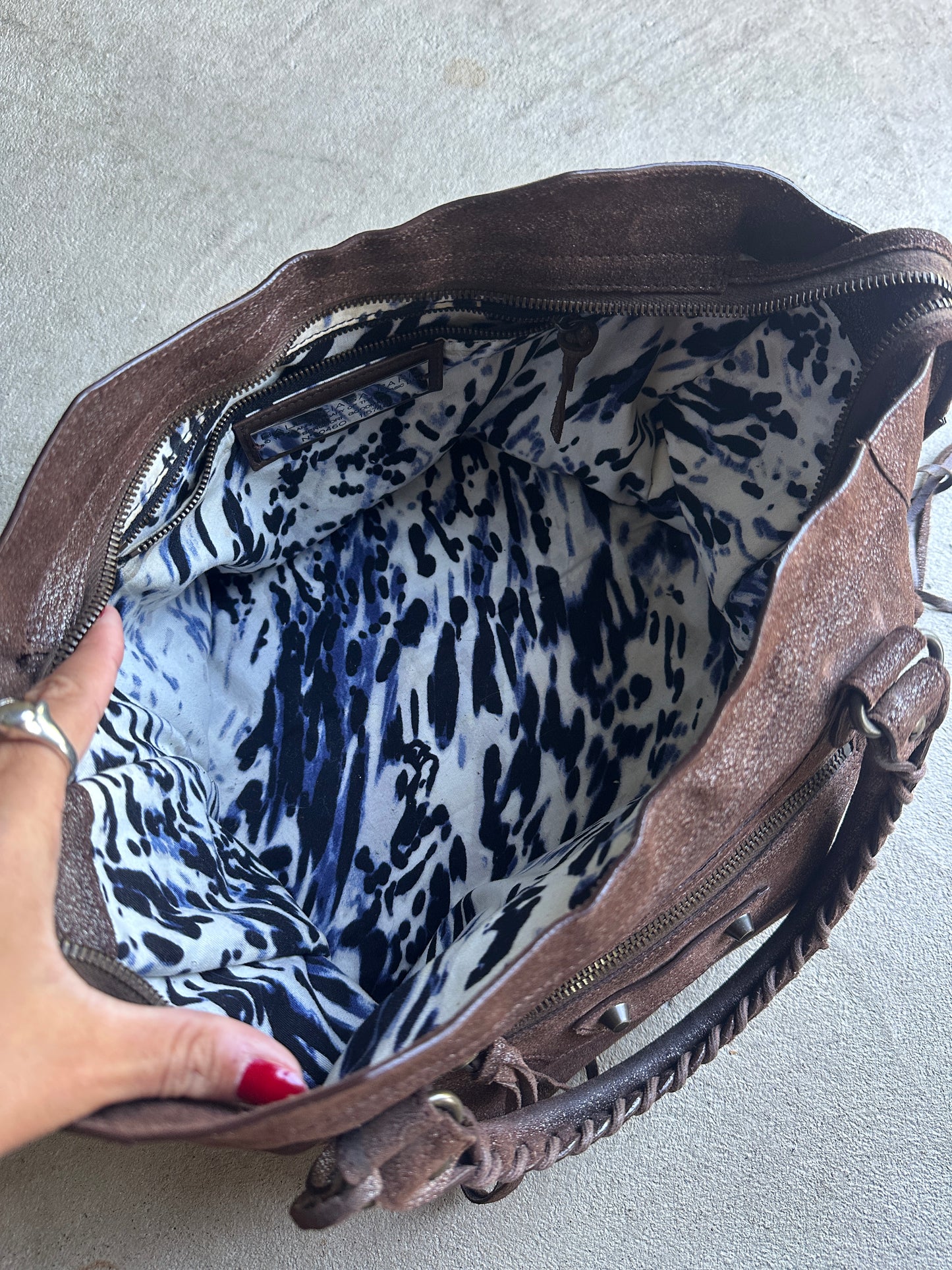 Vintage Rare Brown Metallic Balenciaga City Bag