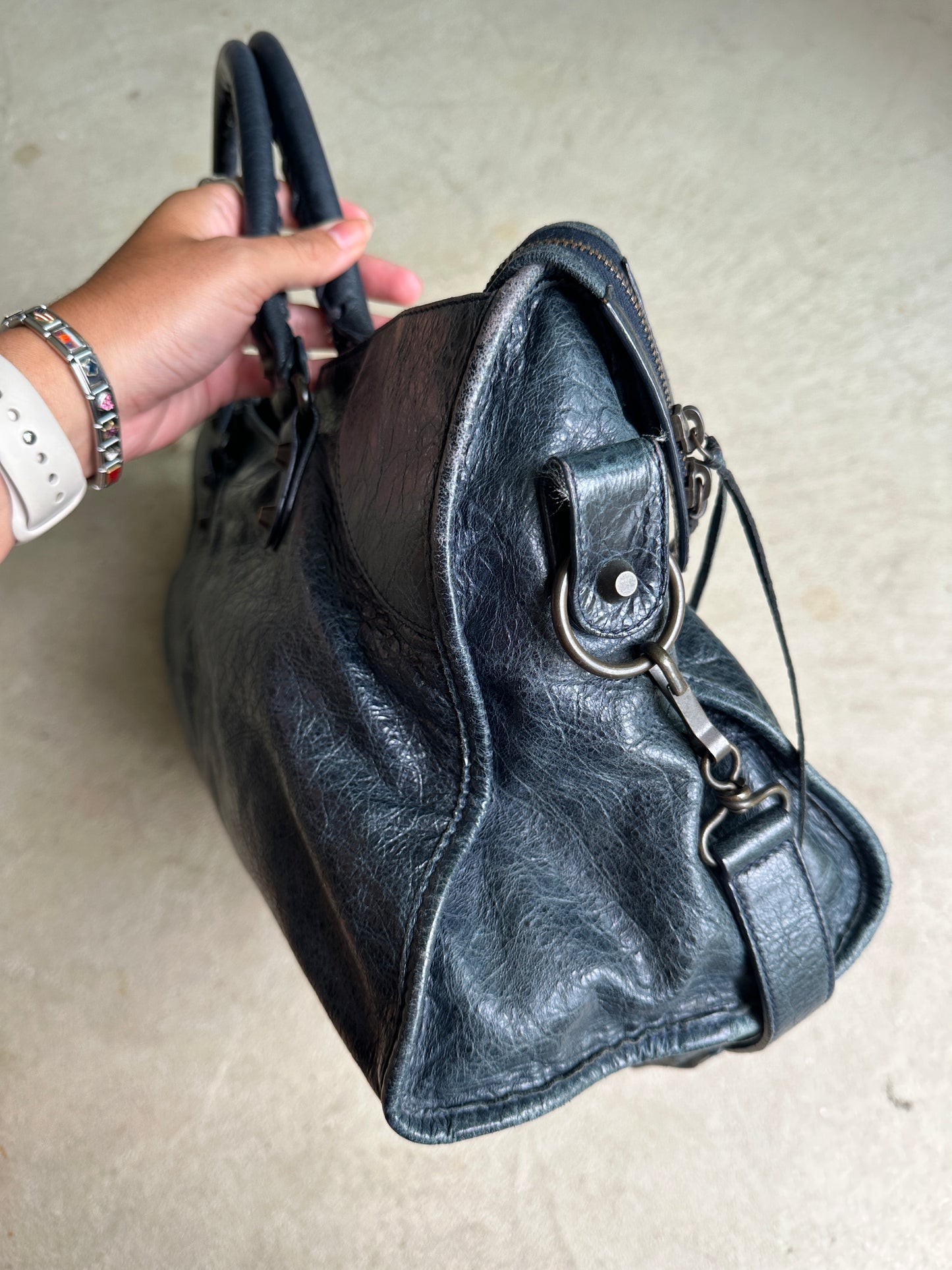 Vintage Balenciaga Dark Navy Part Time Bag