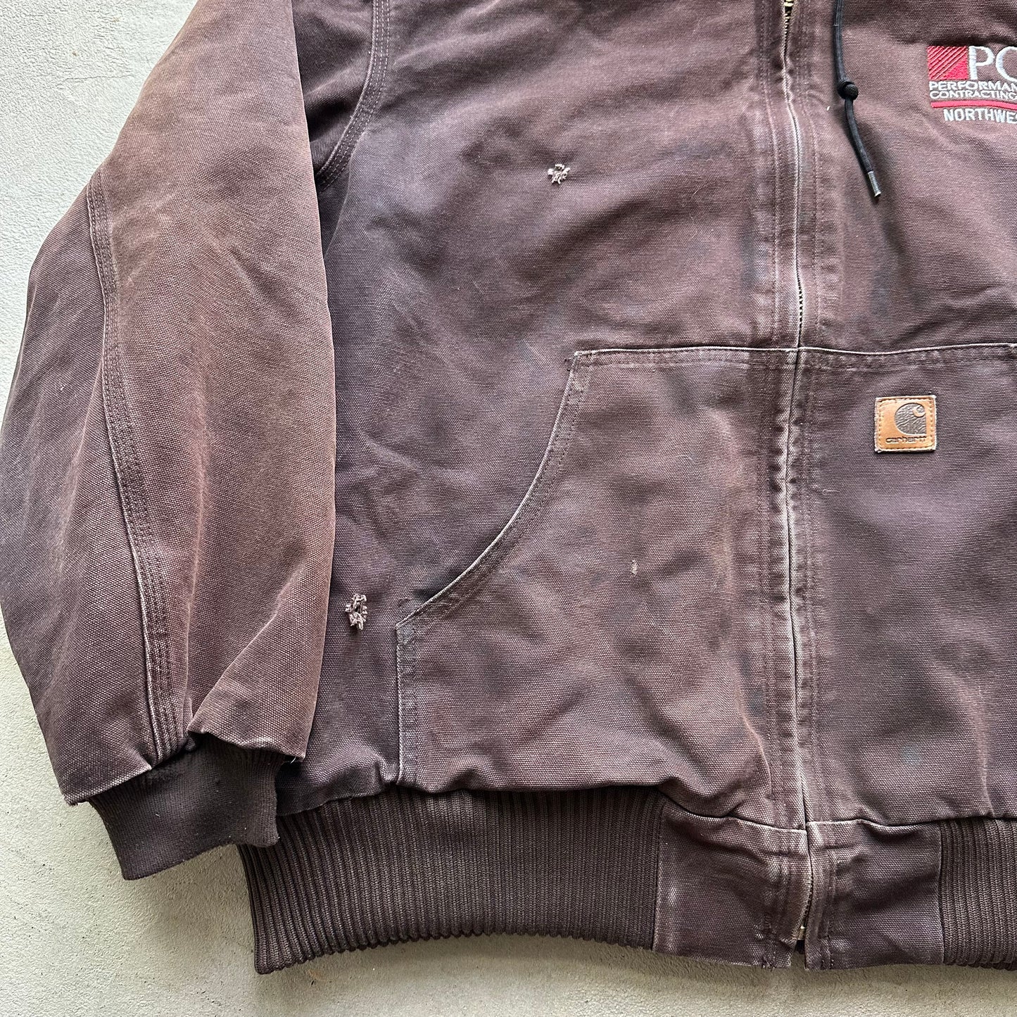 Vintage Carhartt Brown Hooded Jacket - XL