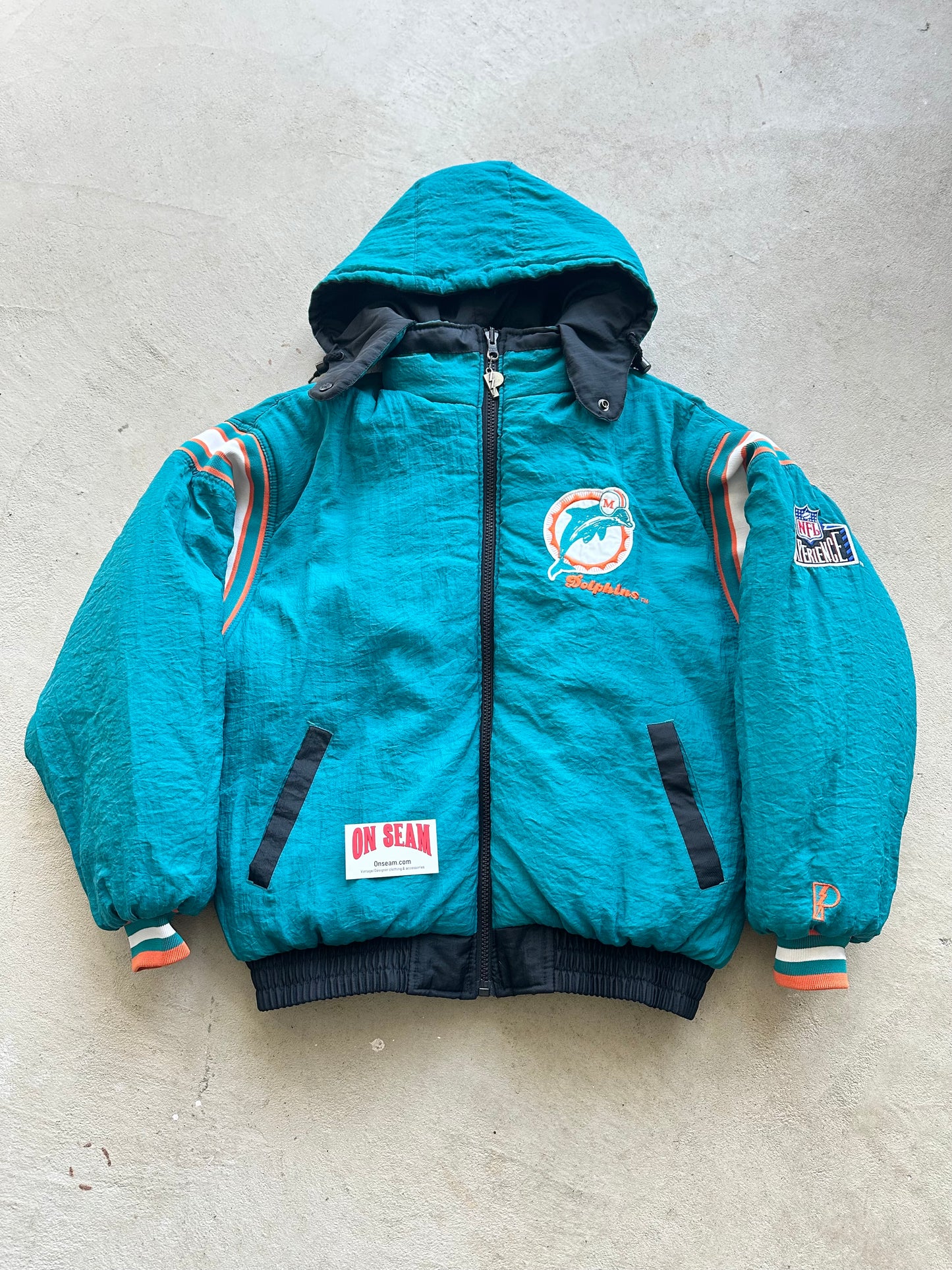 Vintage NFL Miami Dolphins Reversible Puffer Jacket - L