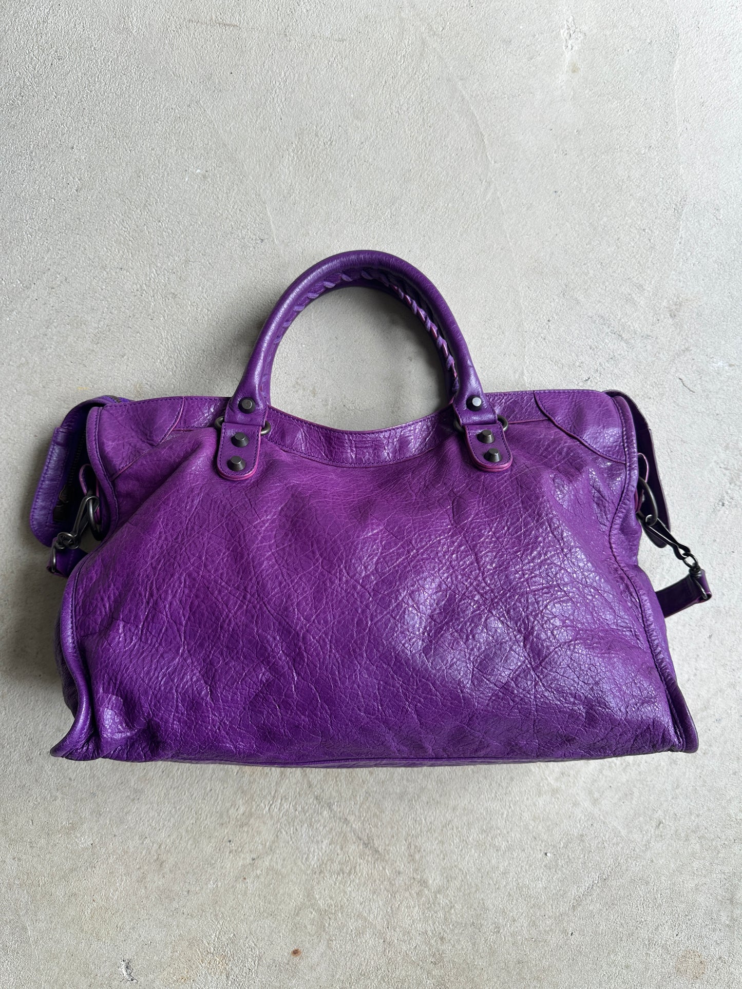 Vintage Violet Purple Balenciaga City Bag