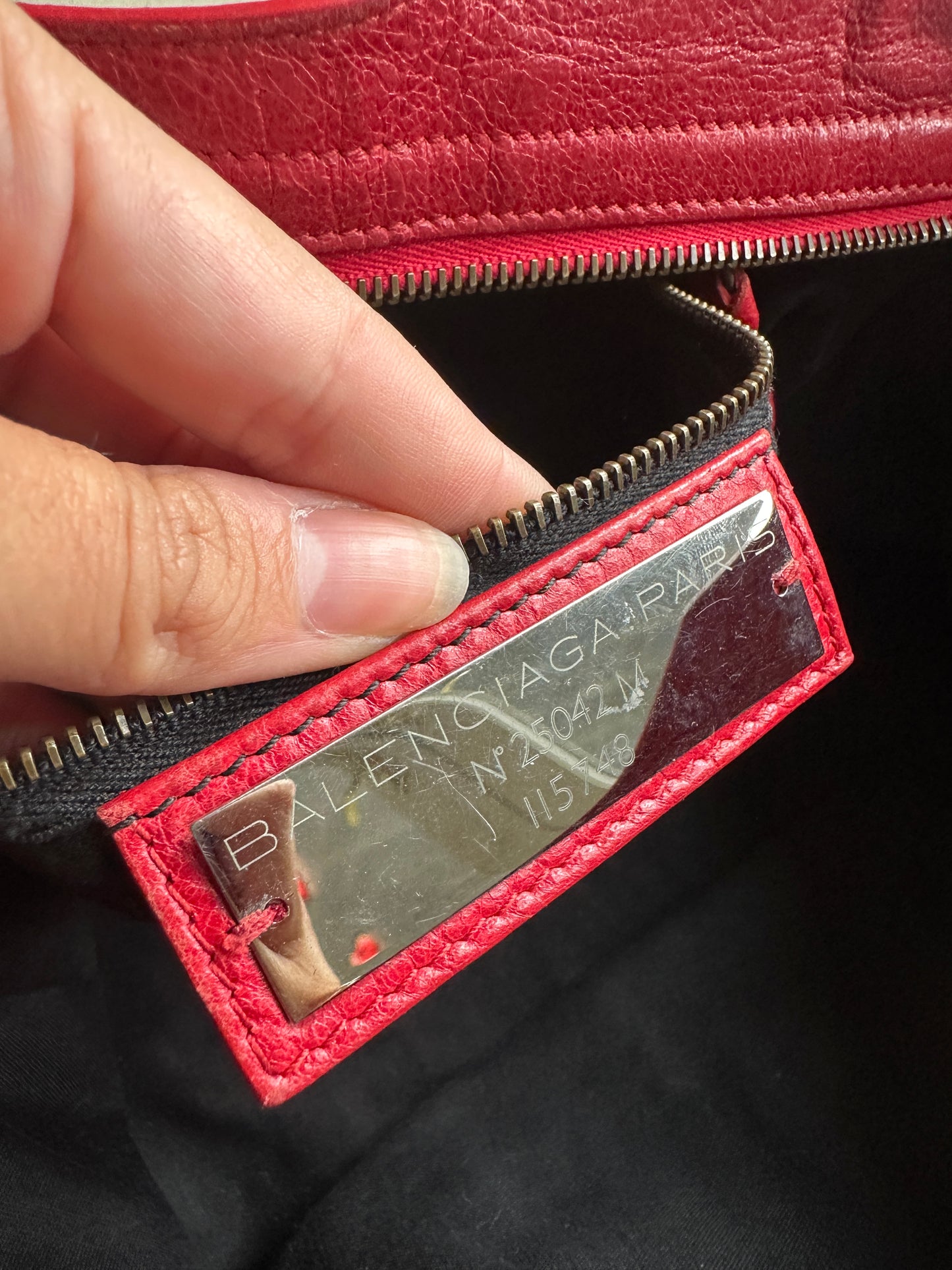 Vintage Red Balenciaga City Bag
