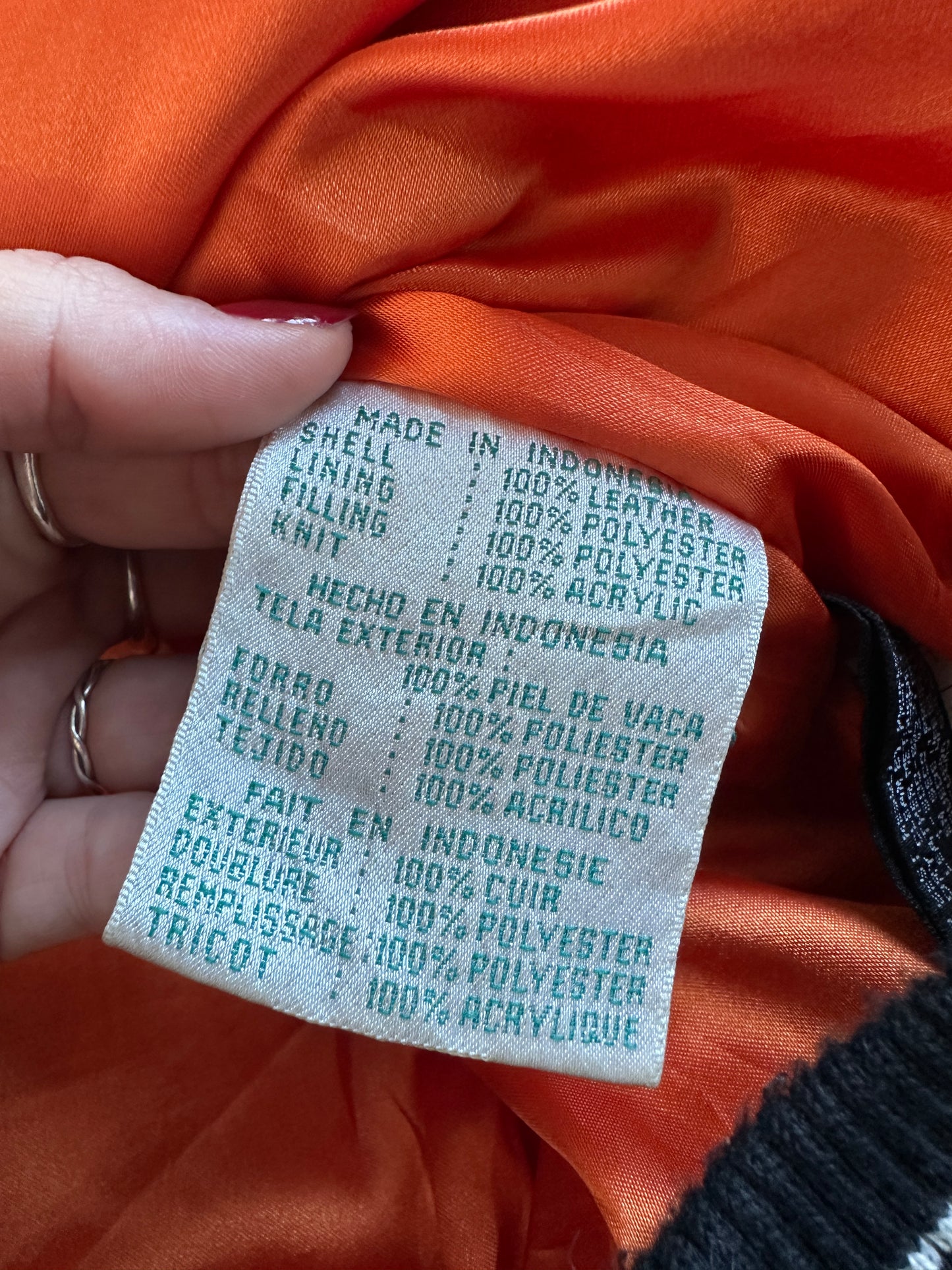 Vintage Leather Miami Dolphins Jacket - L