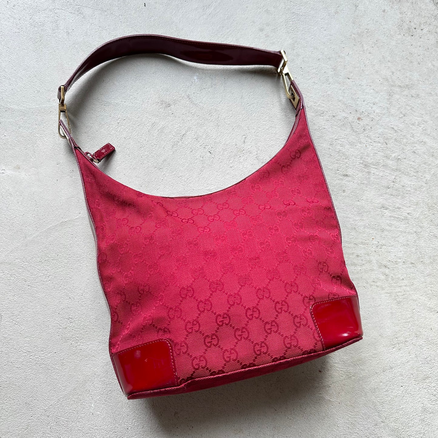 Vintage Gucci GG Canvas Hobo Shoulder Bag