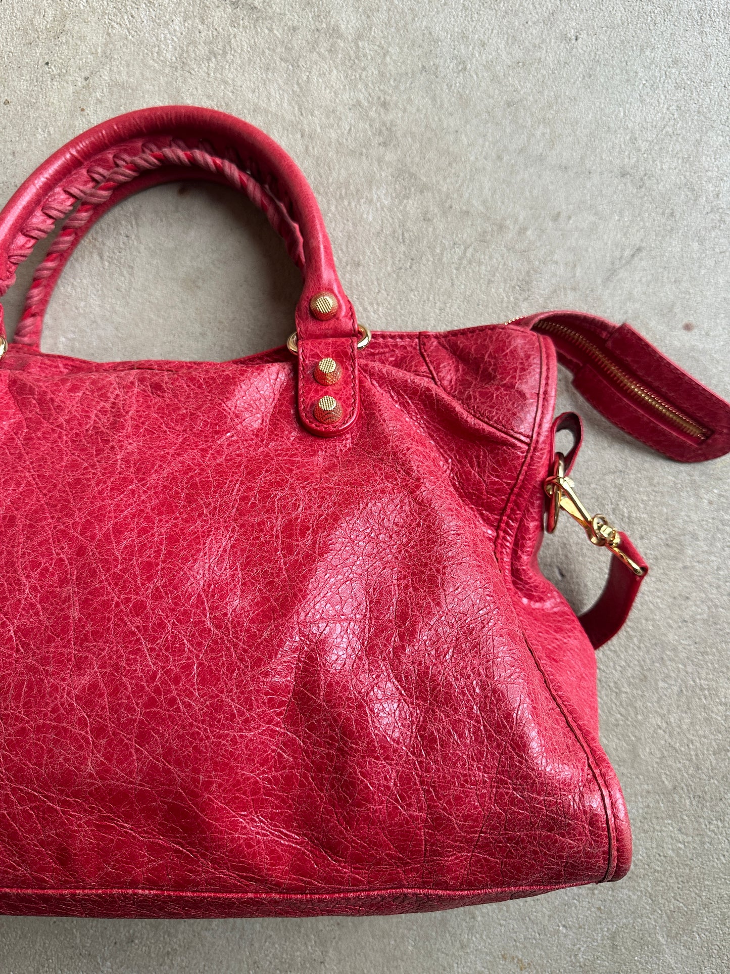 Vintage Red Balenciaga City Bag