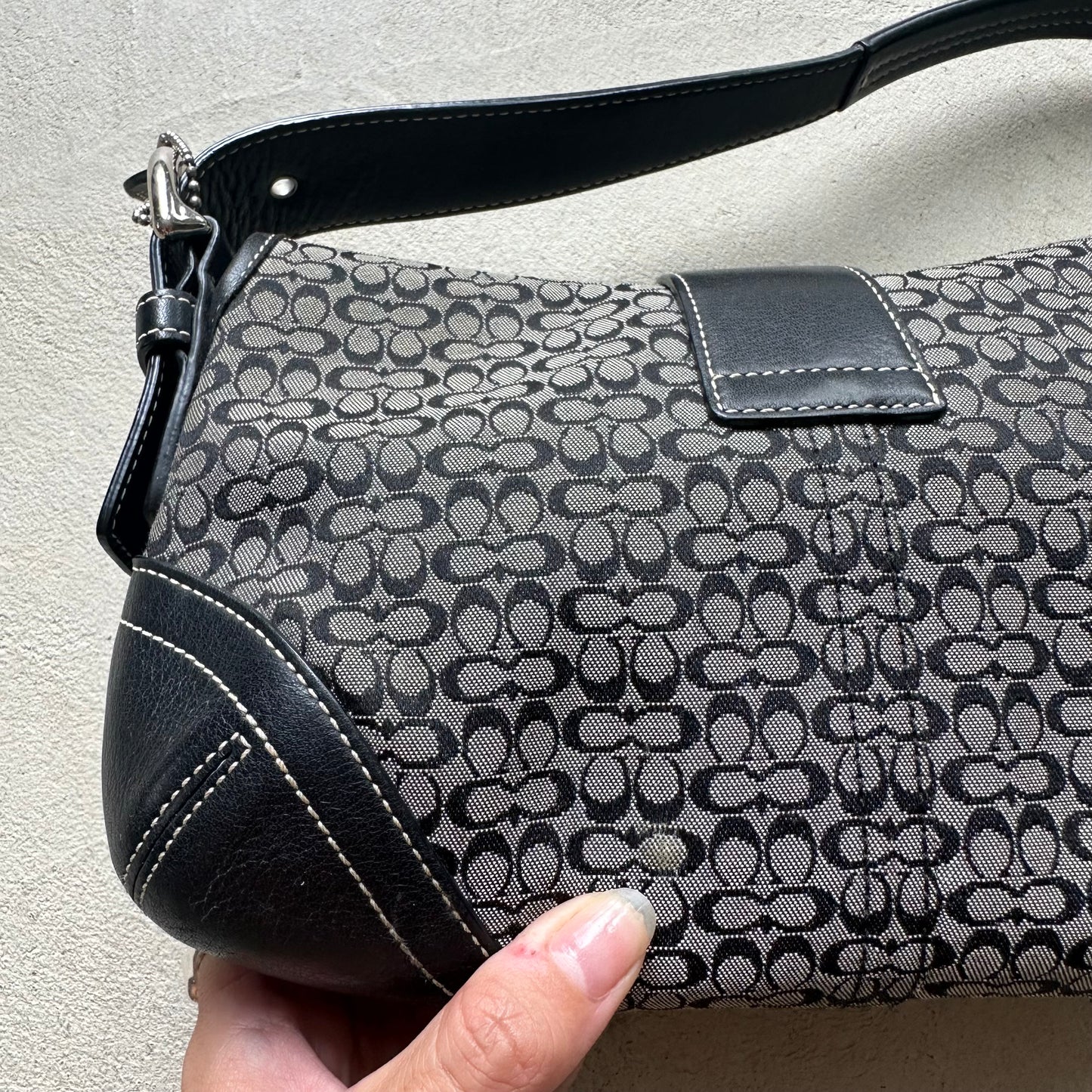 Vintage Y2K Coach Black Mini Soho Shoulder Bag