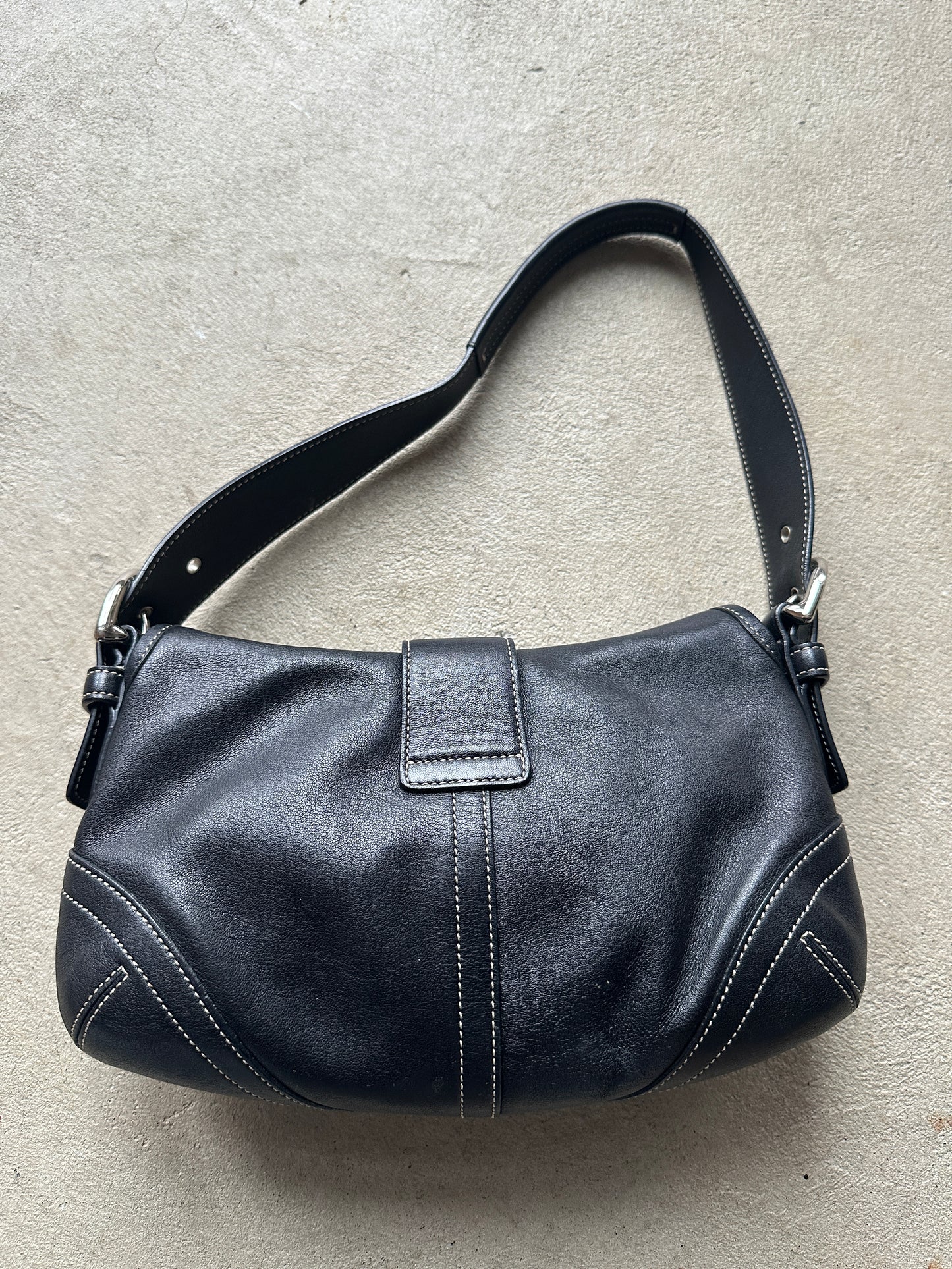 Vintage Coach Black Mini Soho Shoulder Bag