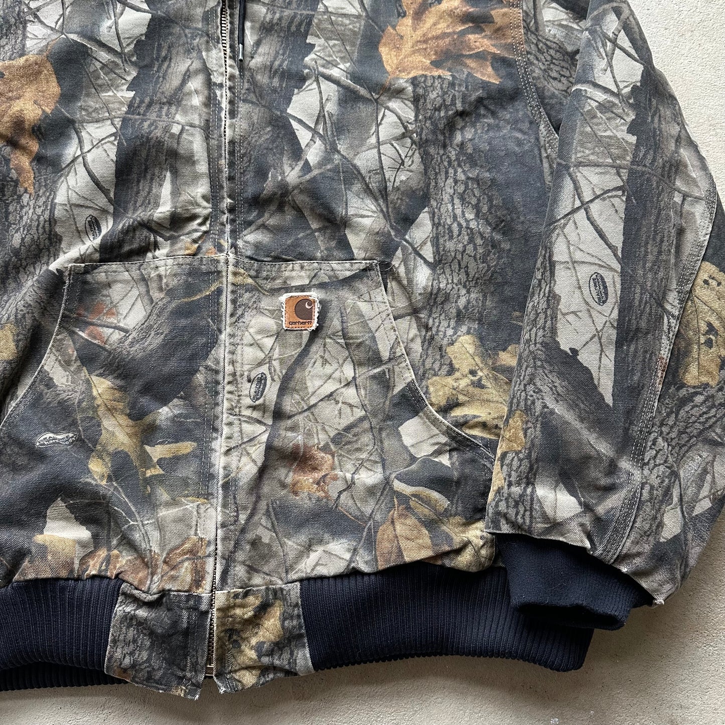 Vintage Carhartt Camo Hooded Jacket - XL