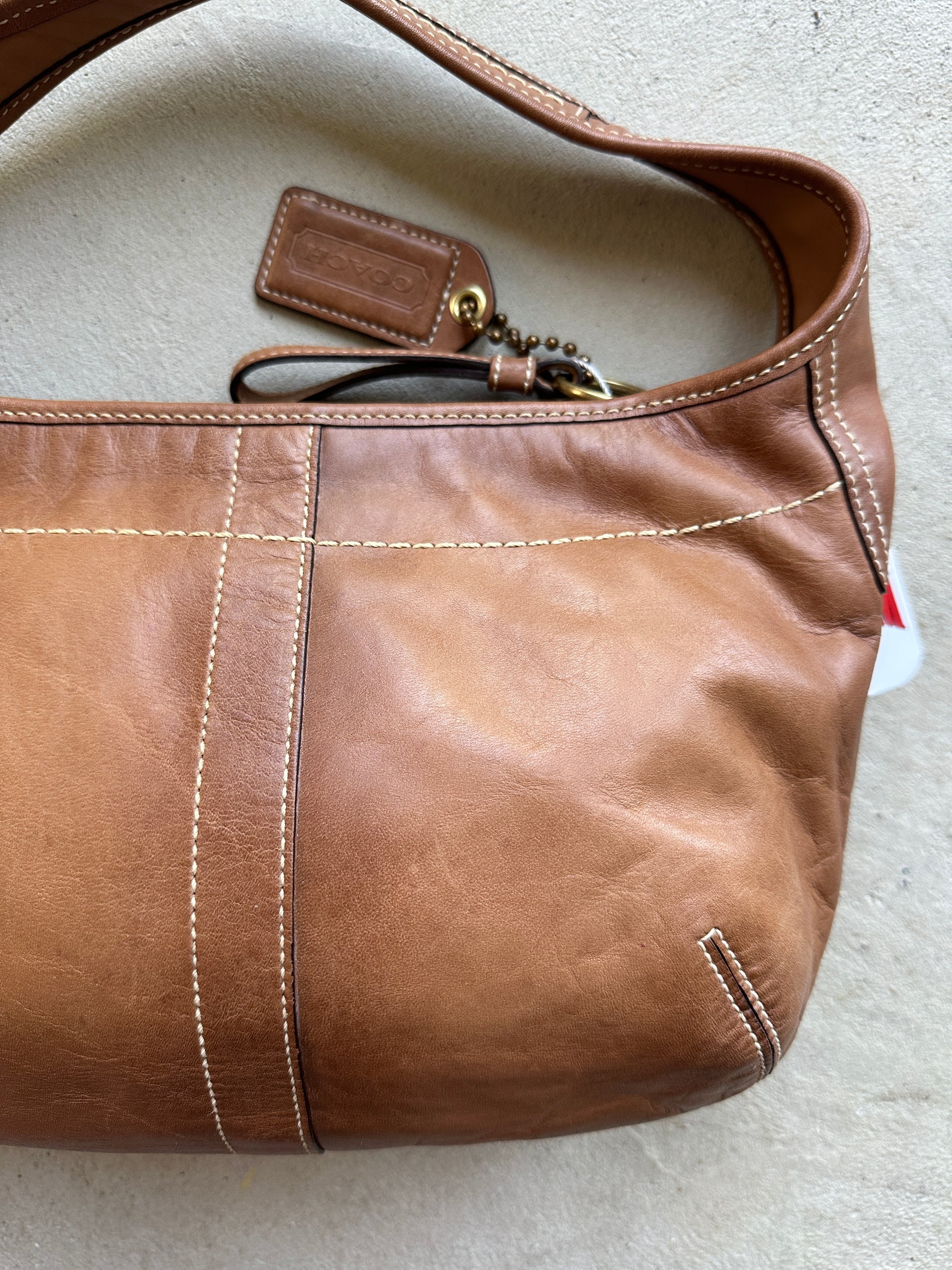 Vintage Coach Brown Leather Shoulder Bag