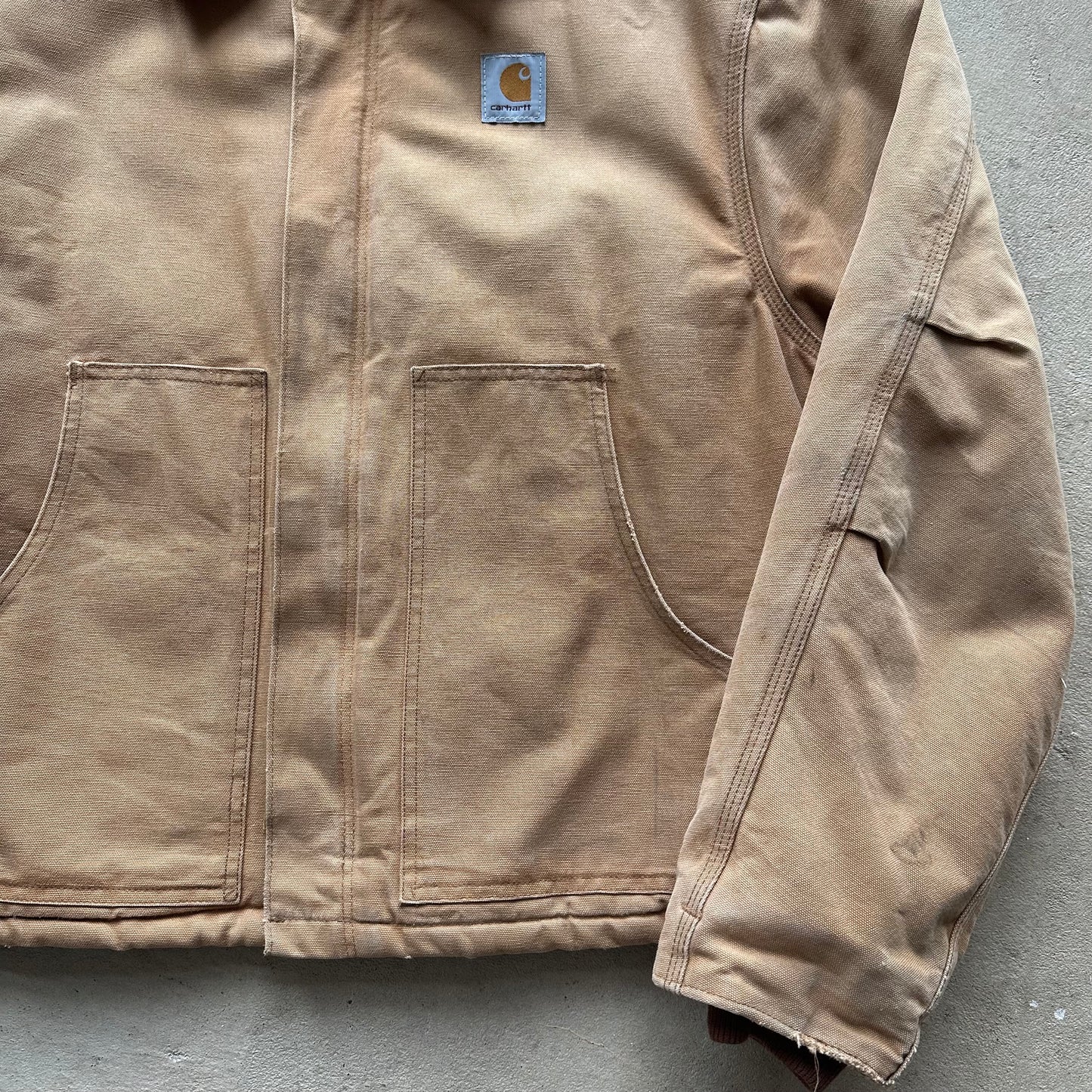 Vintage Carhartt Tan Detroit Style Jacket - L