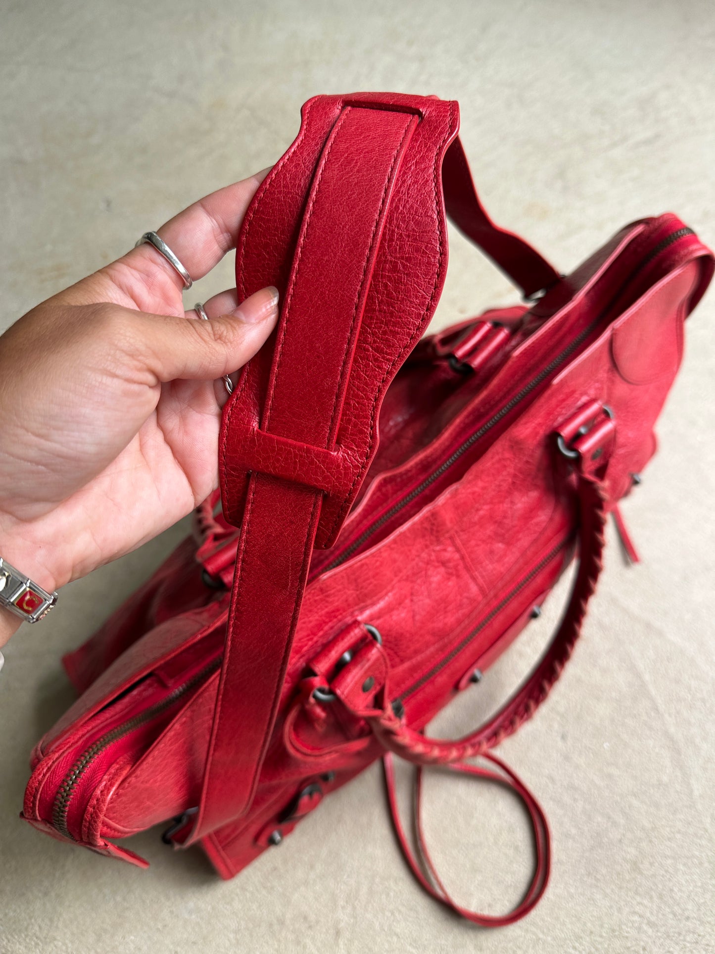 Vintage Balenciaga Red Part Time Bag