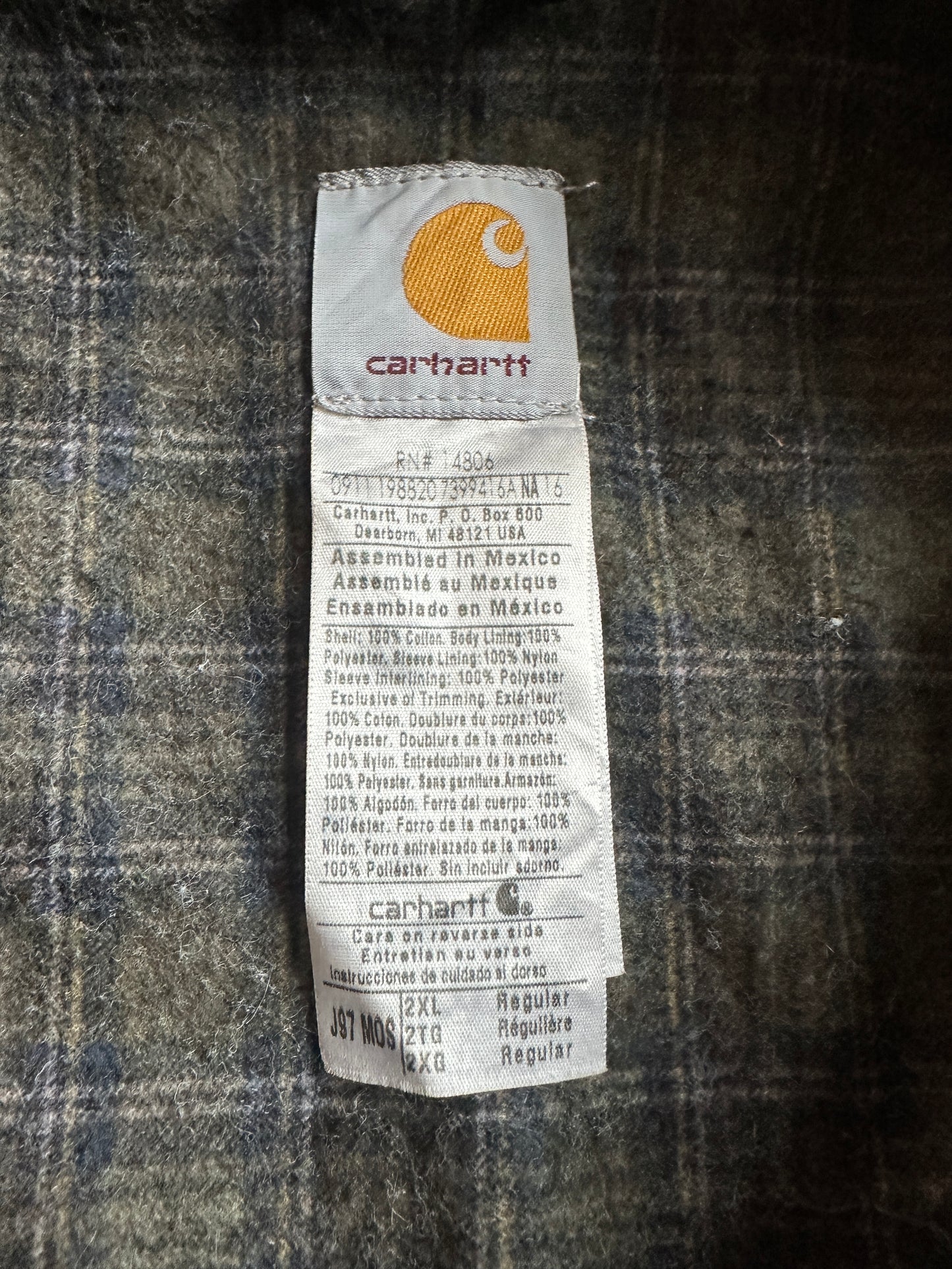 Vintage Green Carhartt Detroit Jacket