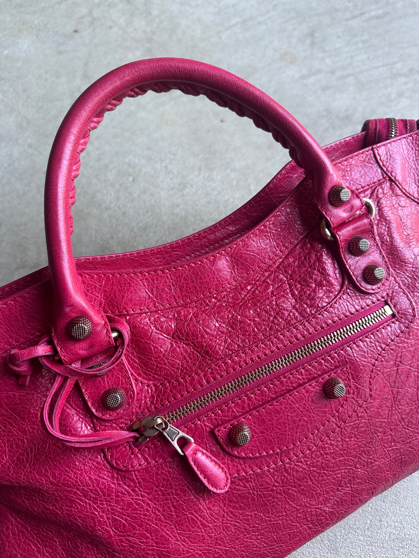 Vintage Watermelon Pink Balenciaga City Bag