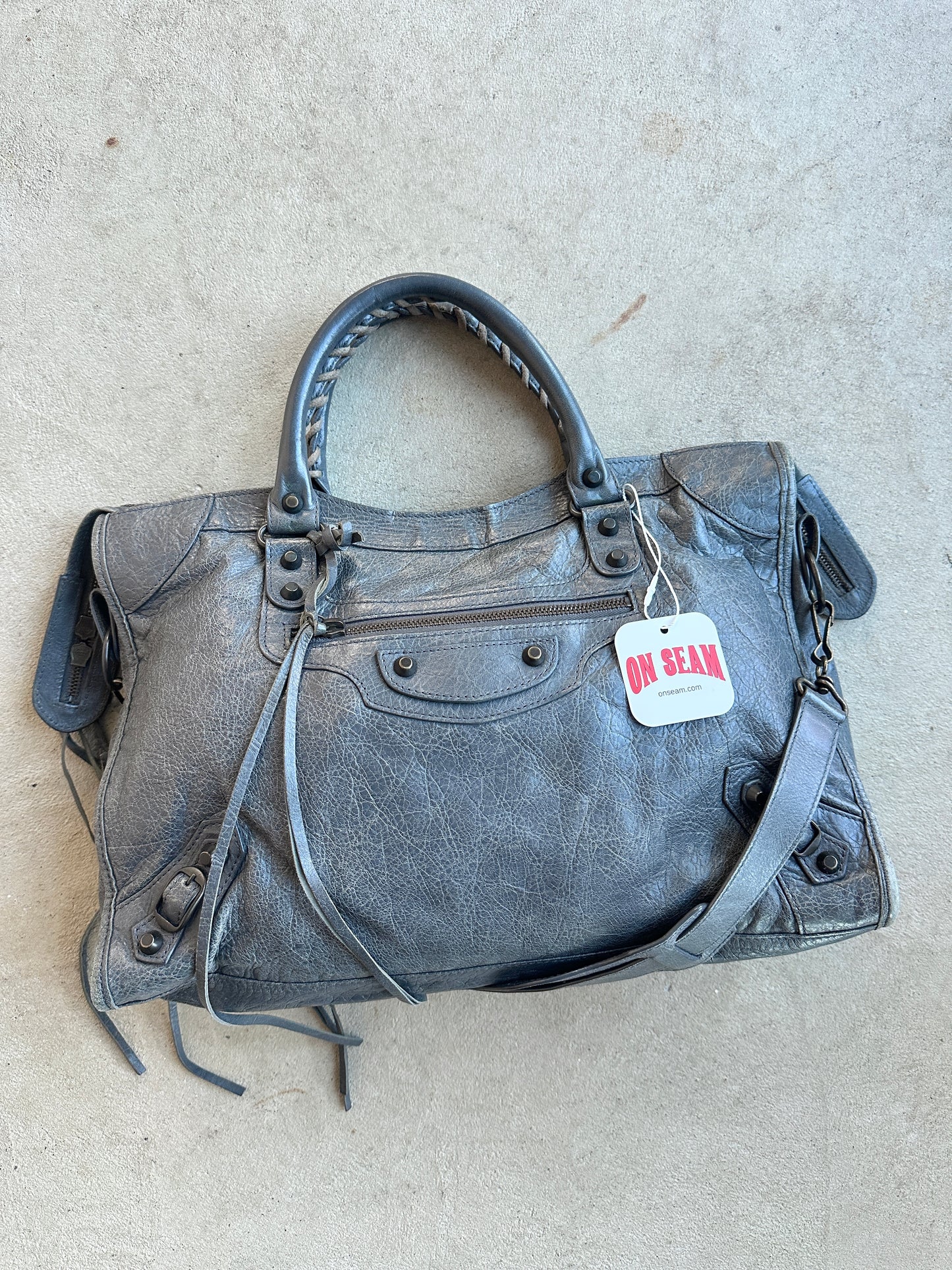 Vintage Dark Grey Balenciaga City Bag