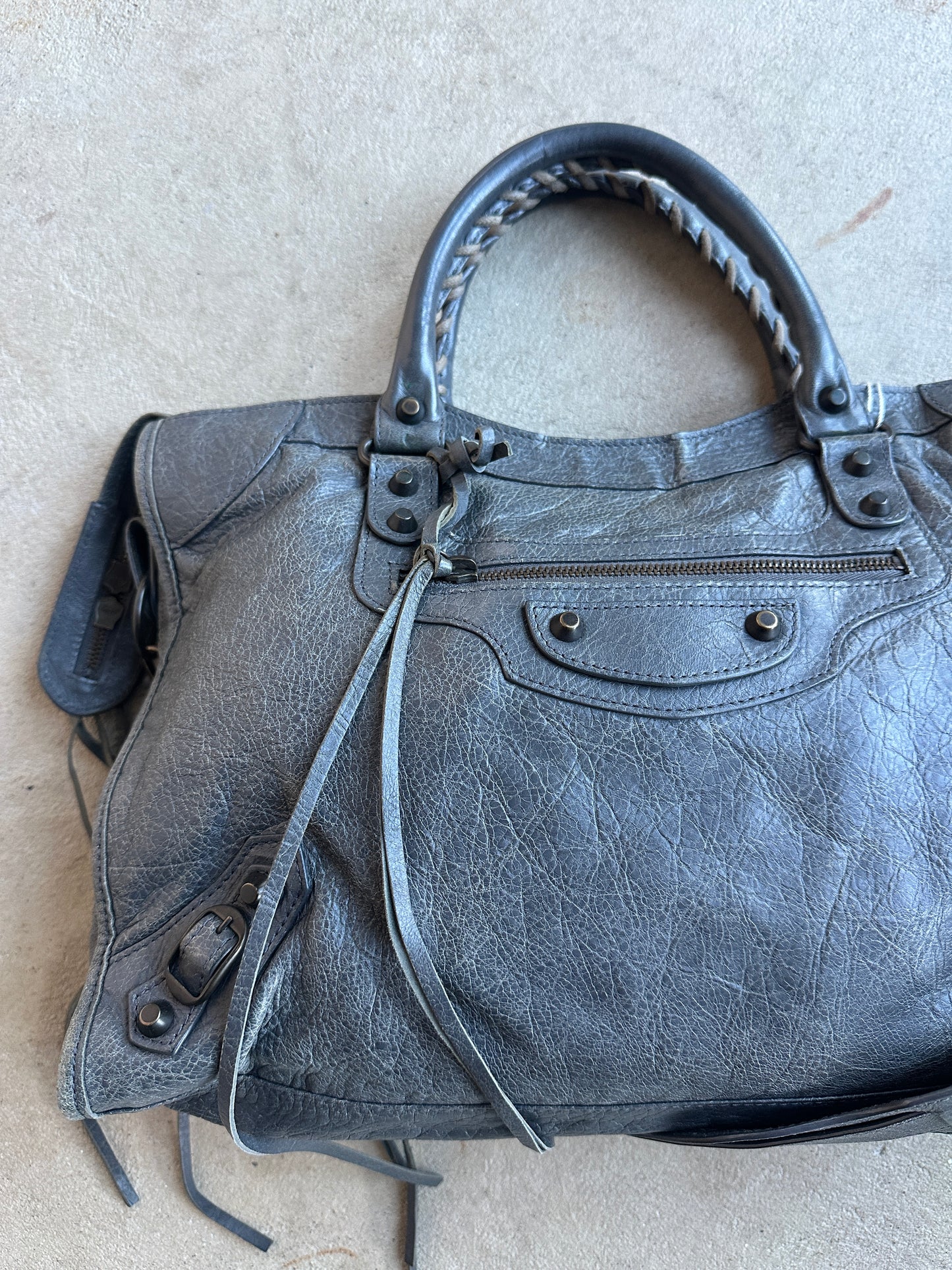 Vintage Dark Grey Balenciaga City Bag