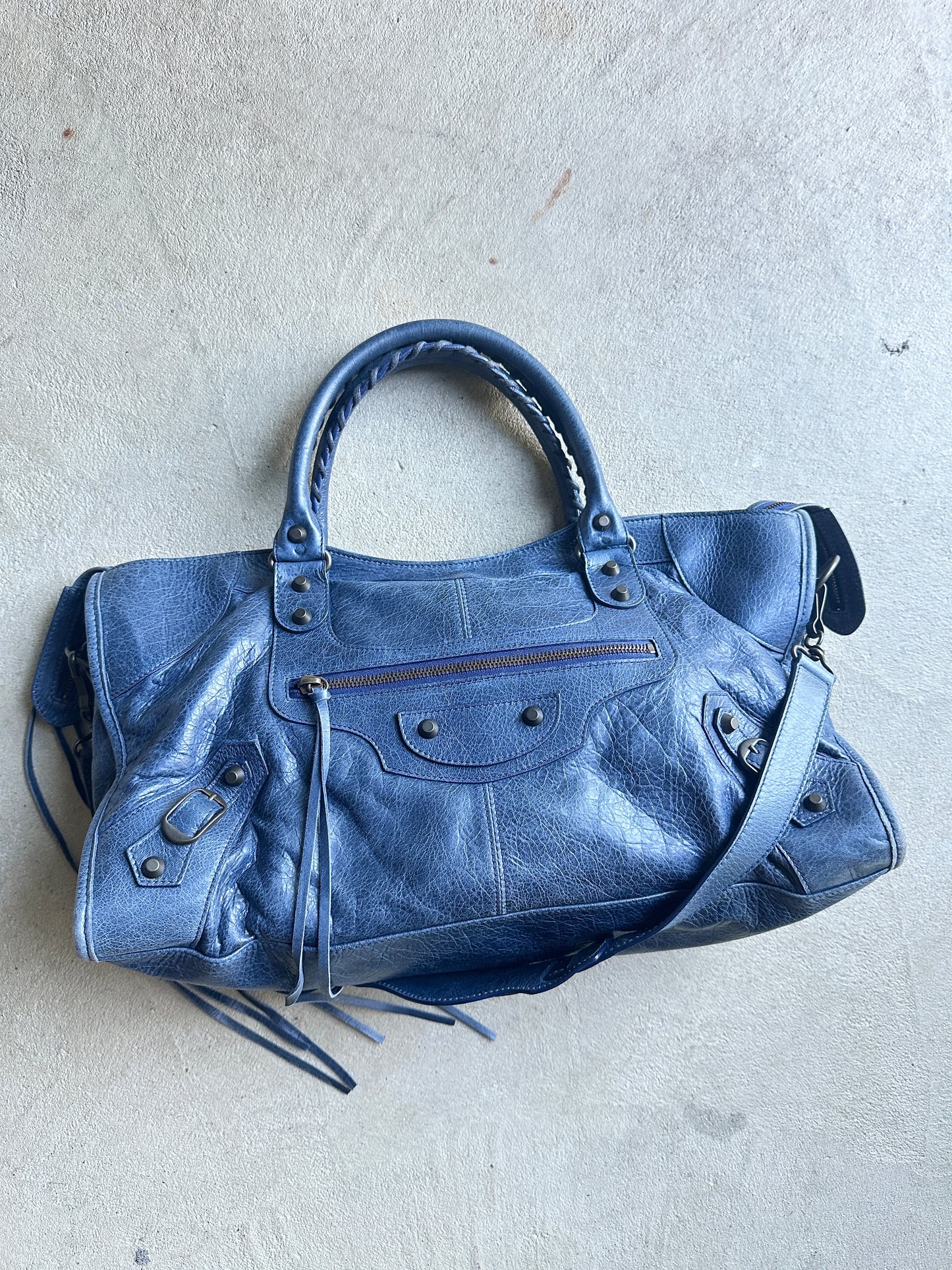Vintage Balenciaga Blue Part Time Bag