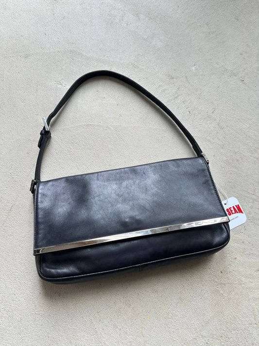 Vintage Fendi Black Leather Bag