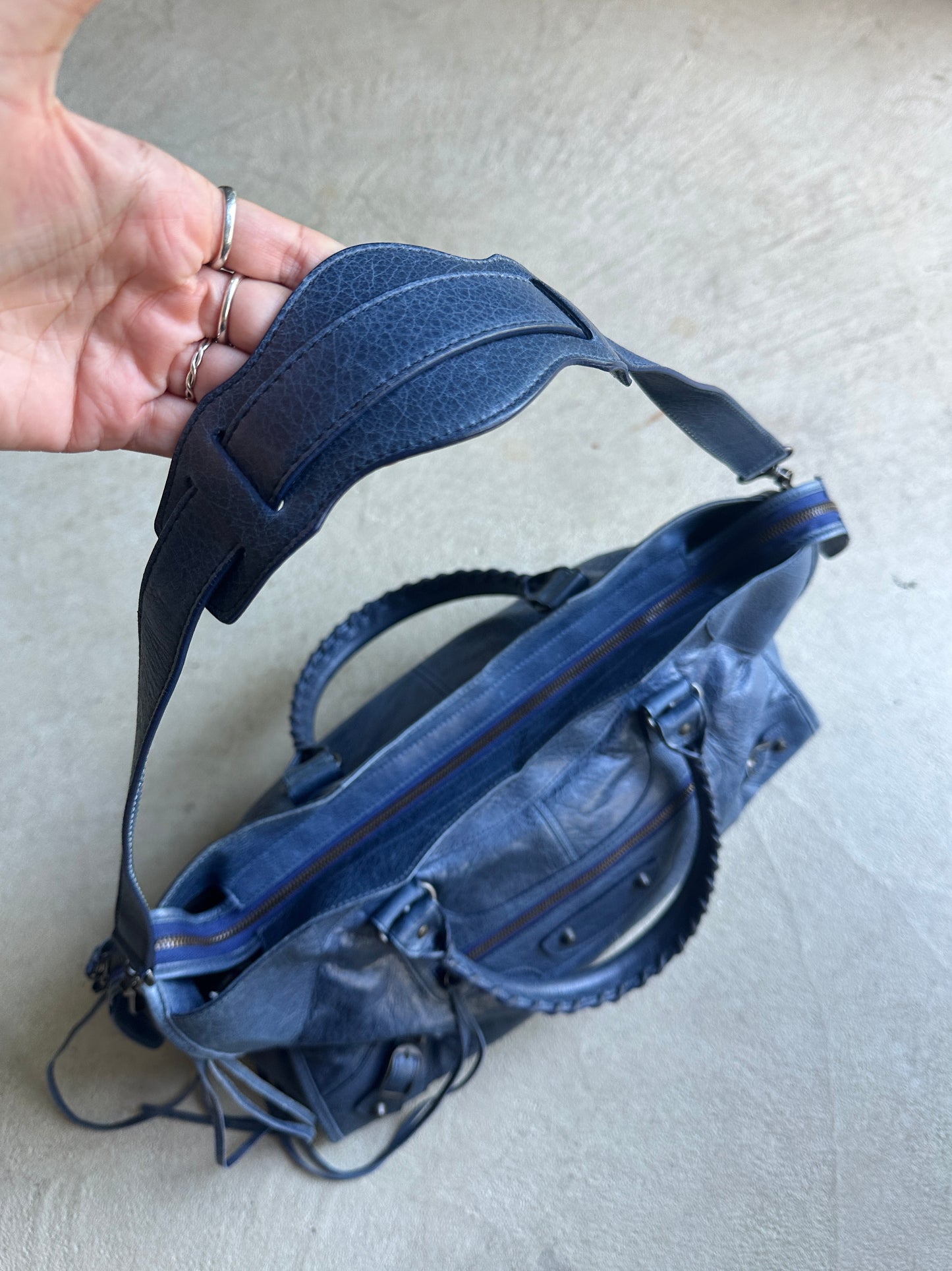 Vintage Balenciaga Blue Part Time Bag