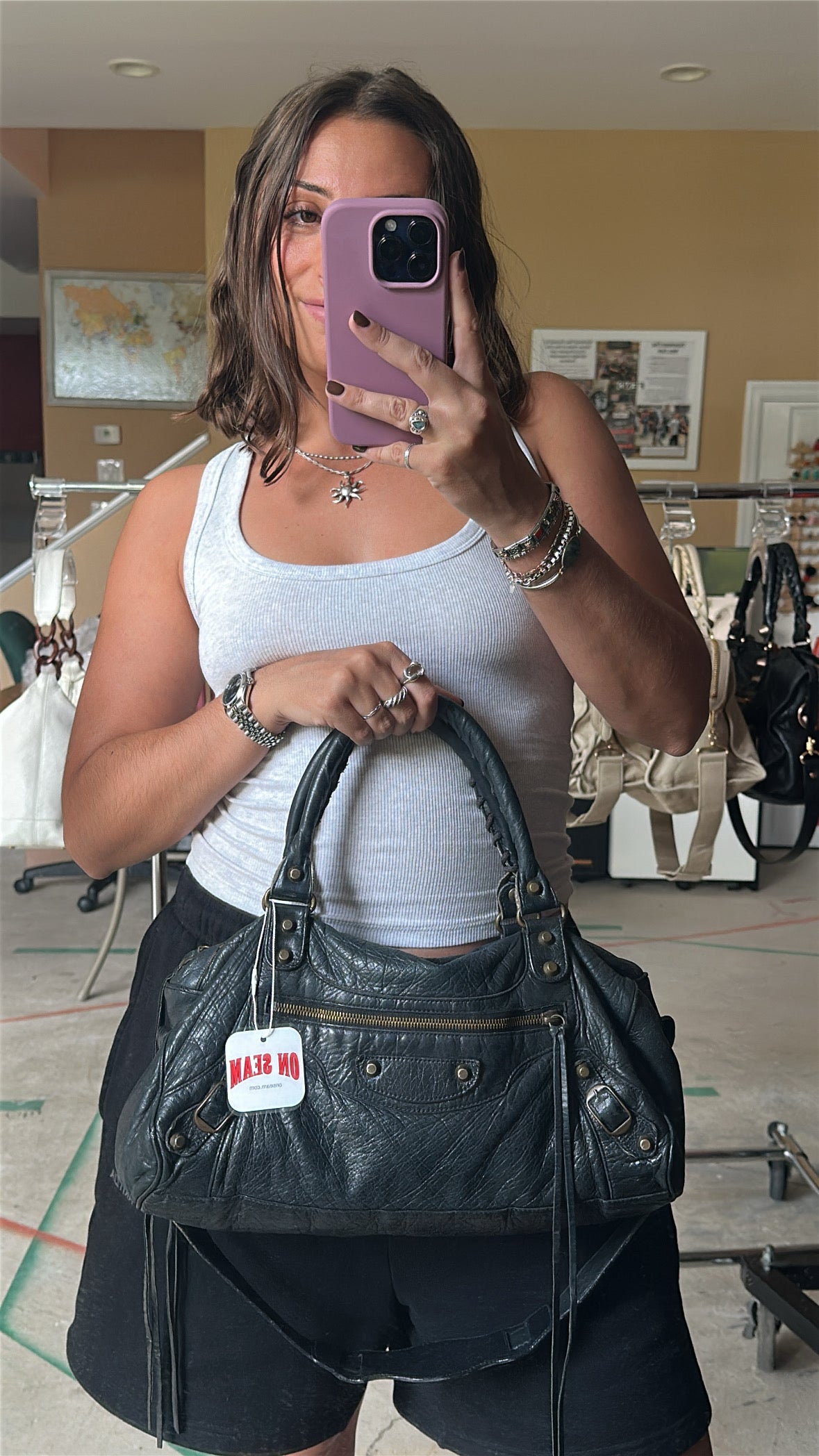 Vintage Balenciaga Black Twiggy Bag