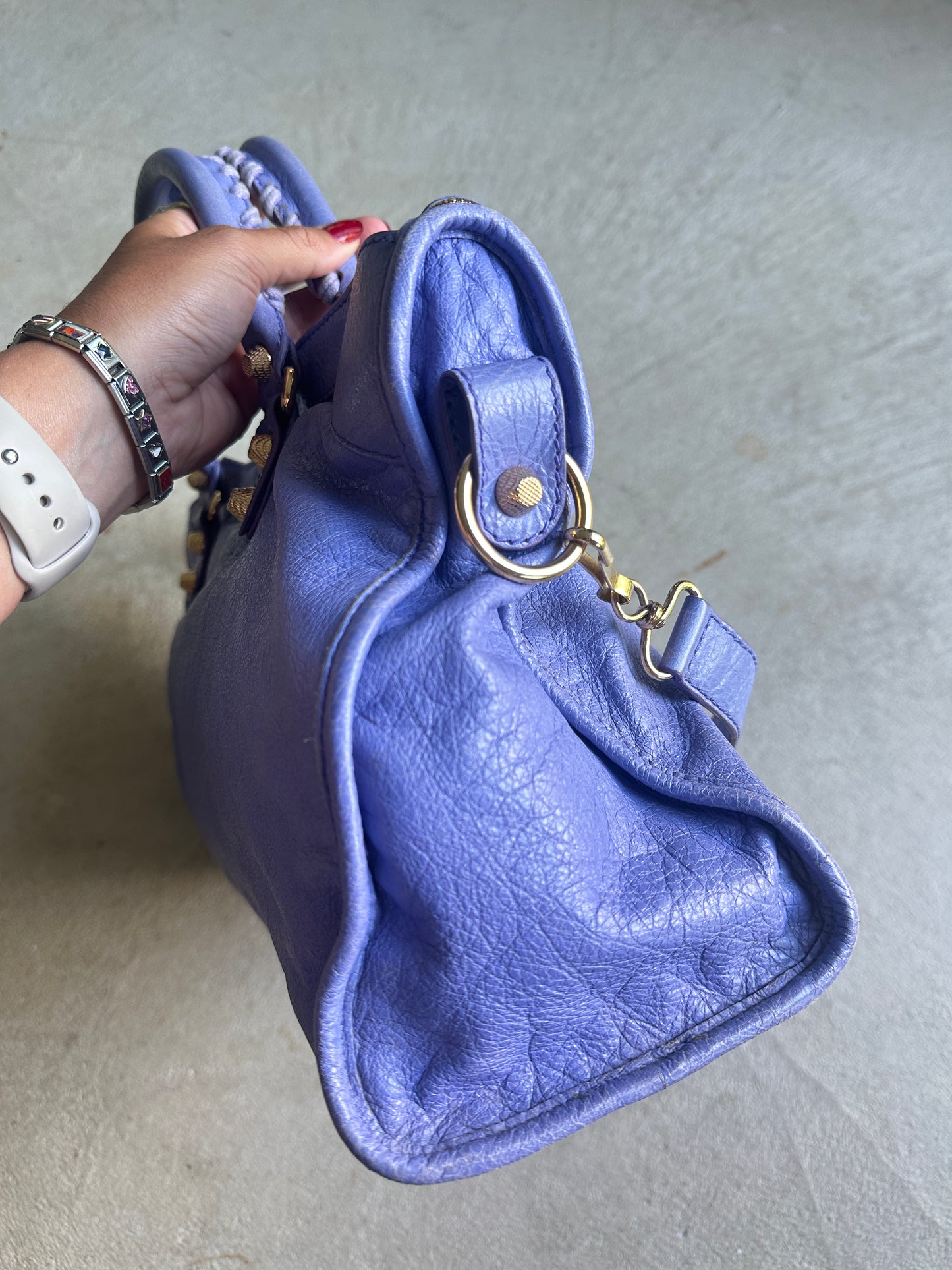 Vintage Light Purple Balenciaga City Bag