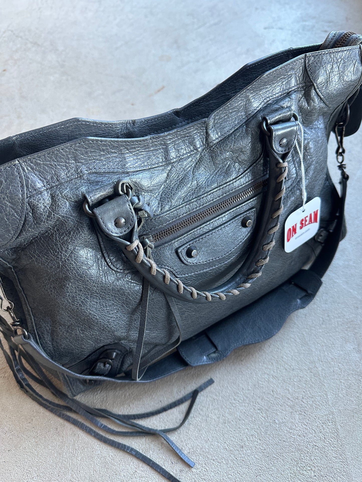 Vintage Dark Grey Balenciaga City Bag