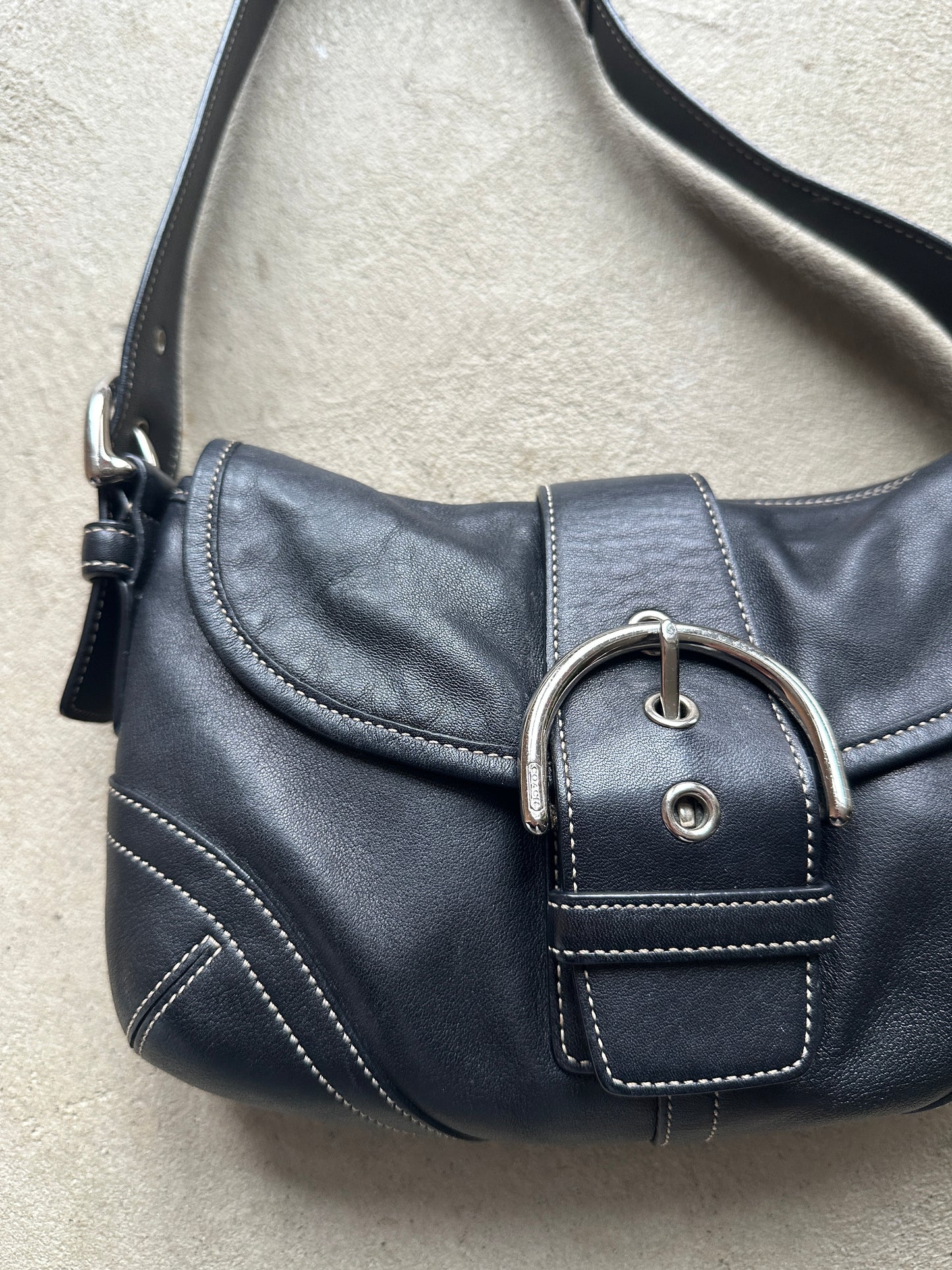 Vintage Coach Black Mini Soho Shoulder Bag