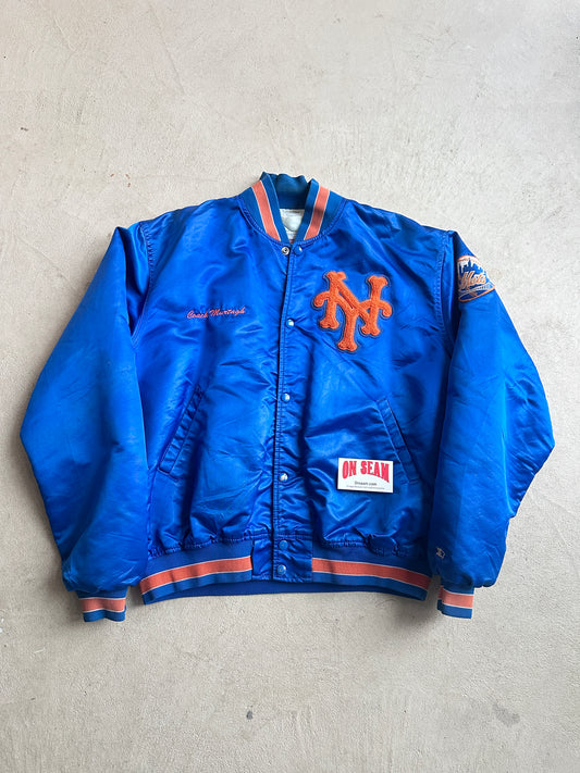 Vintage Mets Satin Warmup Jacket