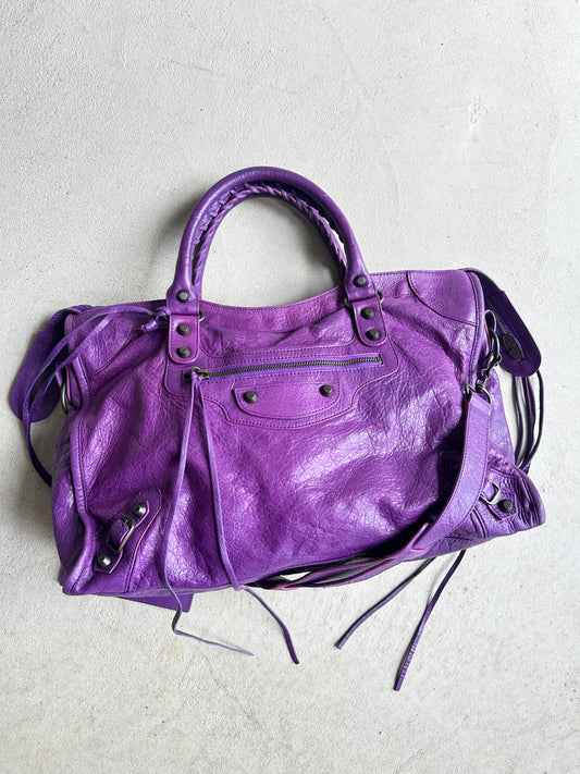 Vintage Violet Purple Balenciaga City Bag