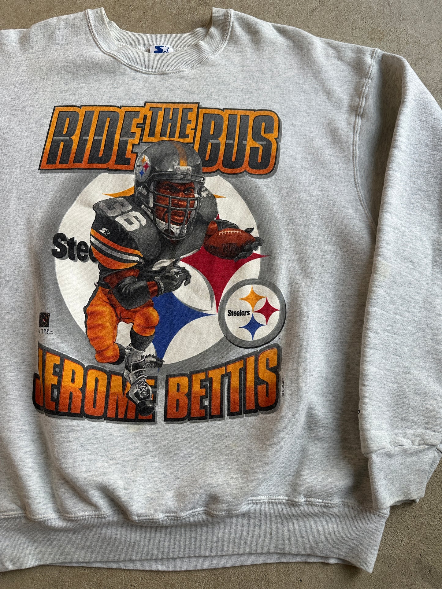 STARTER Ride the Bus Pittsburgh Steelers Crewneck - XL