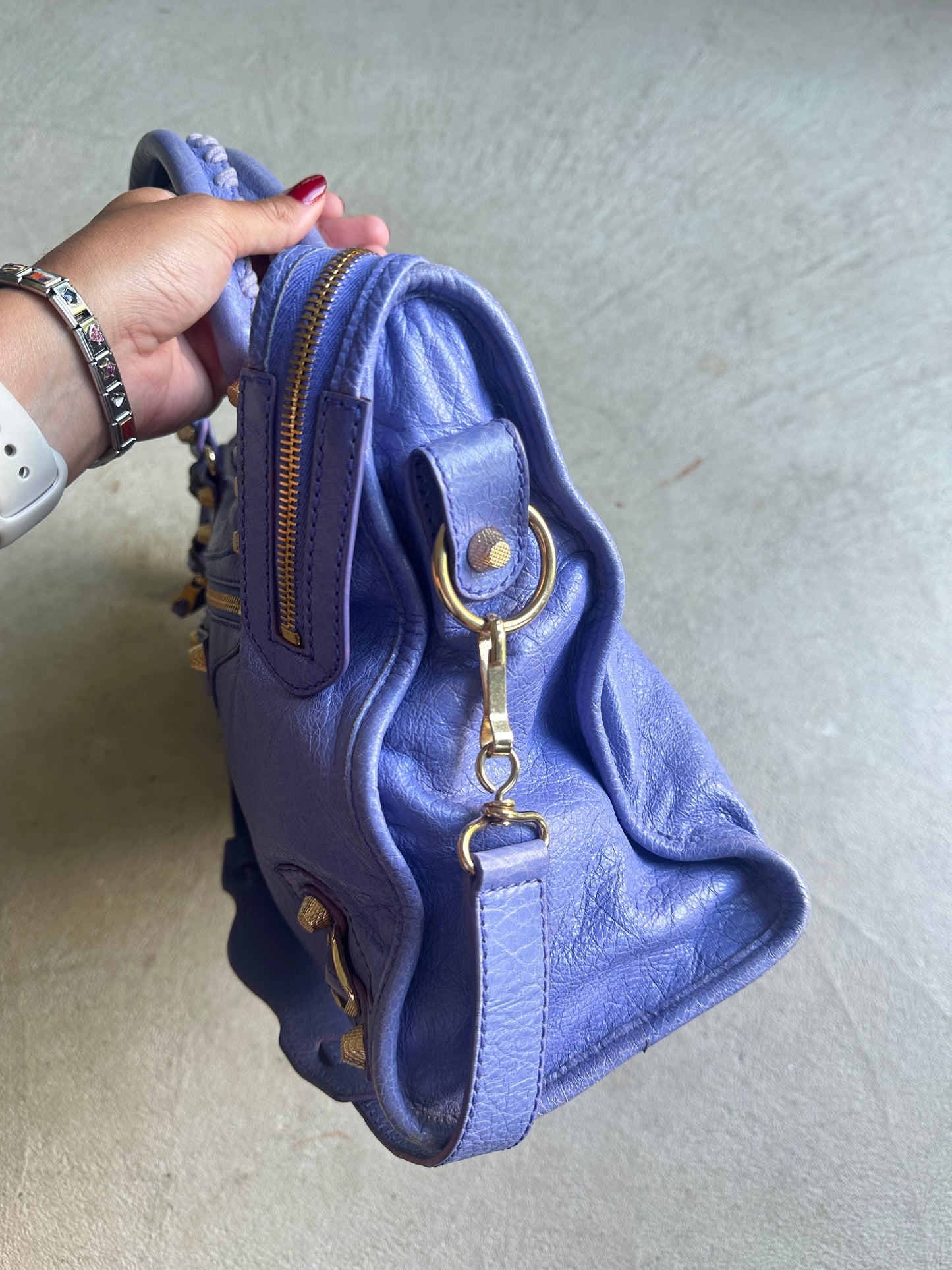 Vintage Light Purple Balenciaga City Bag