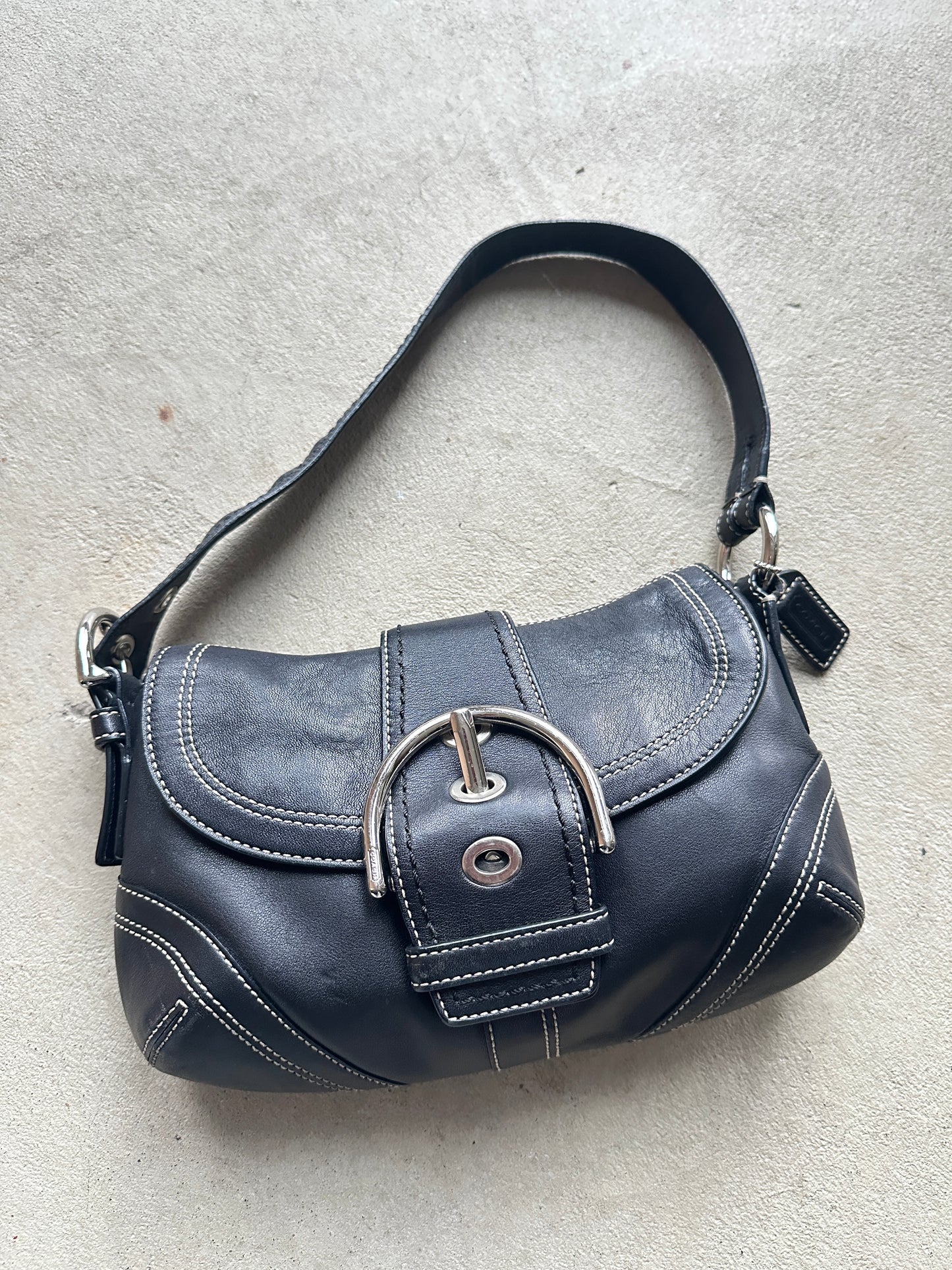 Vintage Coach Black Mini Soho Shoulder Bag