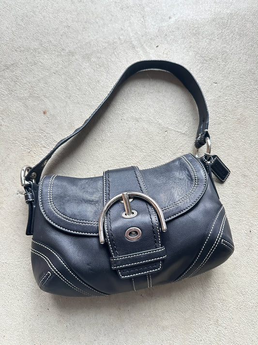 Vintage Coach Black Mini Soho Shoulder Bag