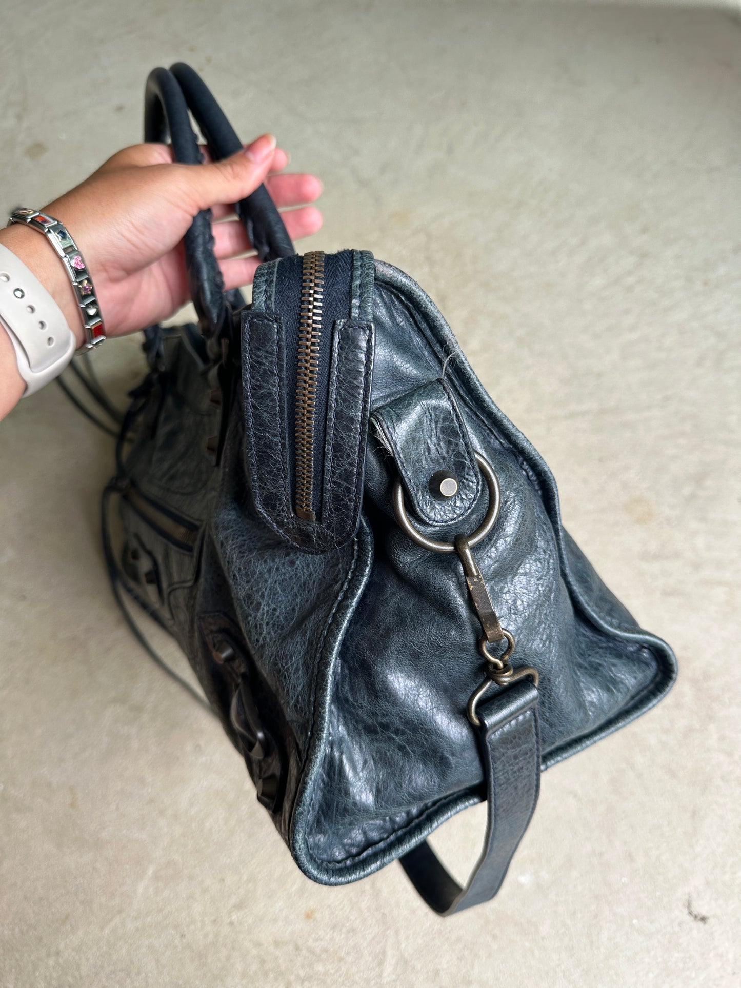 Vintage Balenciaga Dark Navy Part Time Bag