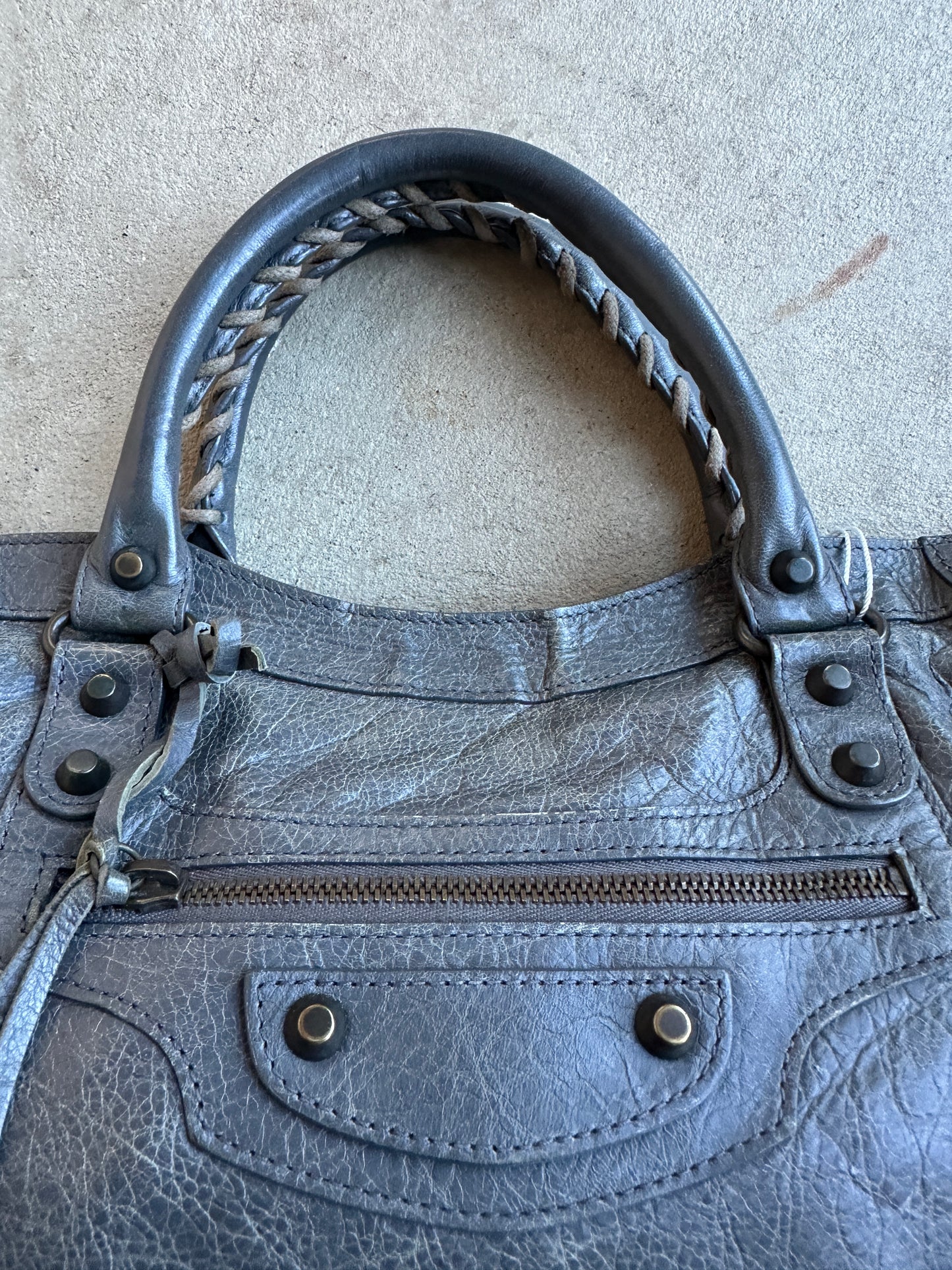 Vintage Dark Grey Balenciaga City Bag