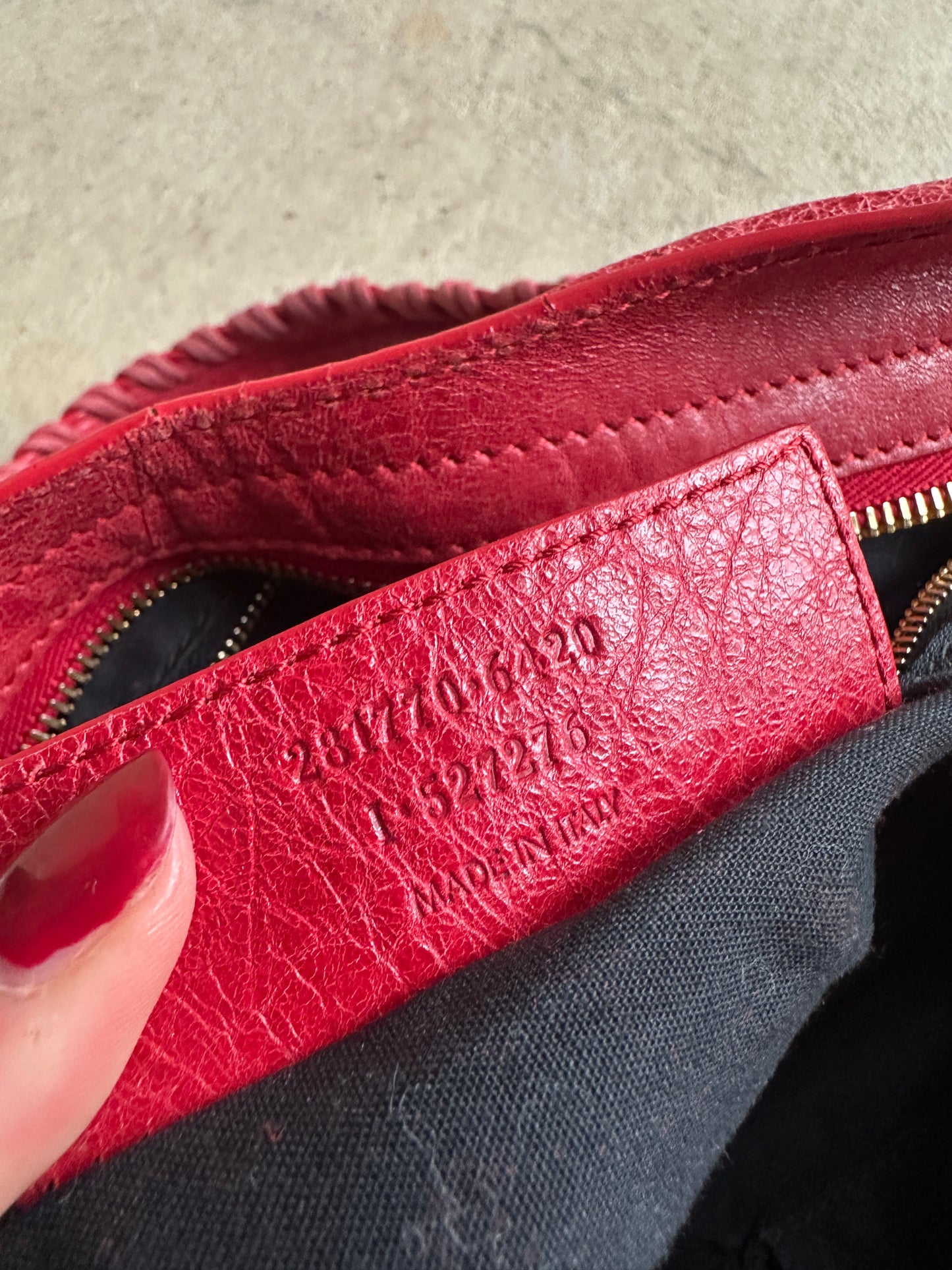 Vintage Red Balenciaga City Bag