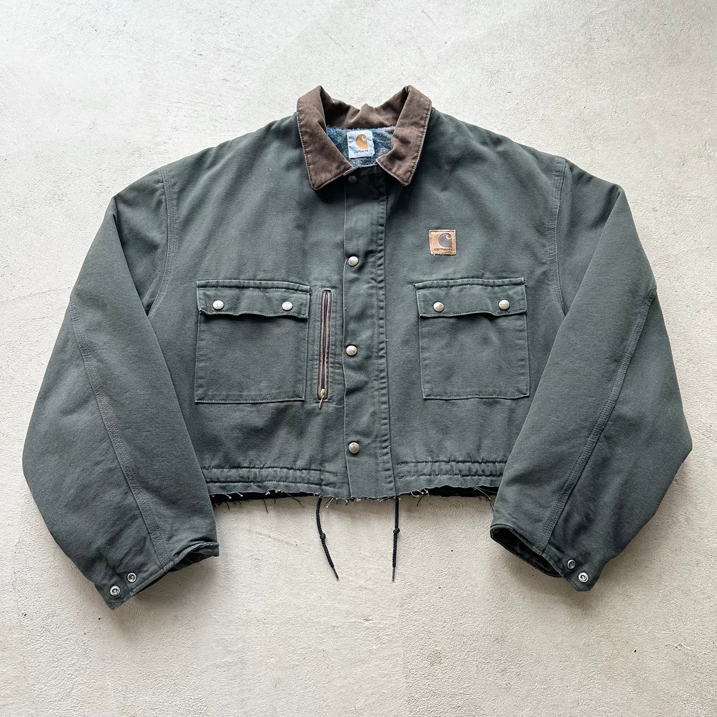 Vintage Carhartt Cropped Green Jacket