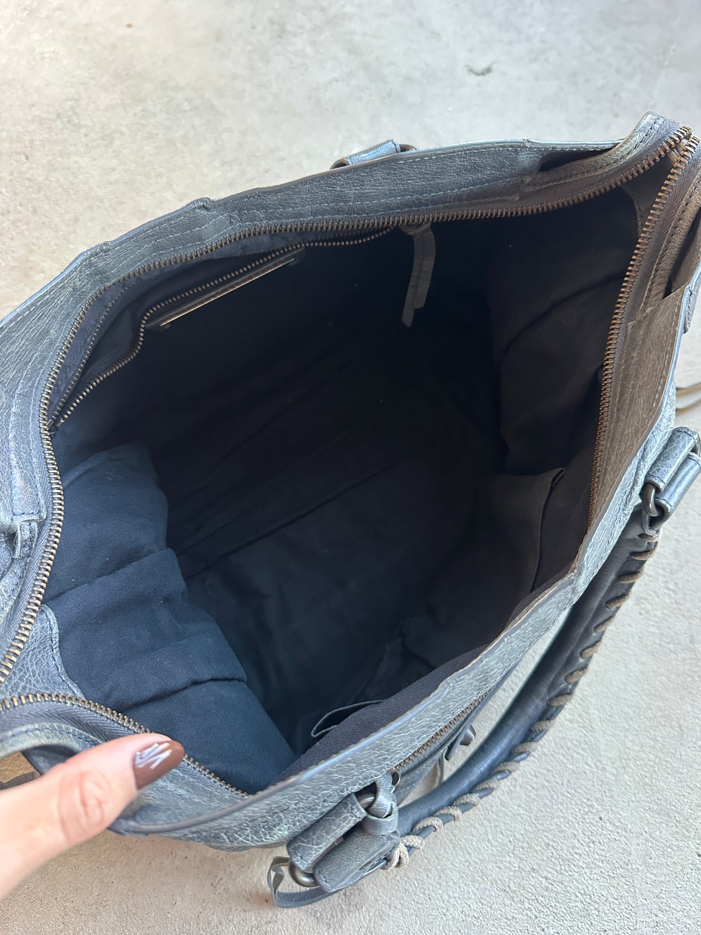 Vintage Dark Grey Balenciaga City Bag