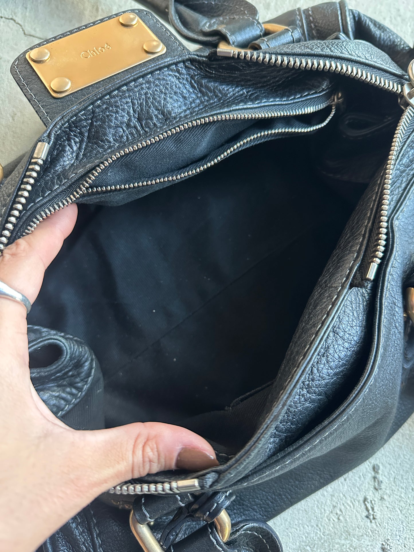 Vintage Black Chloé Paddington Shoulder Bag