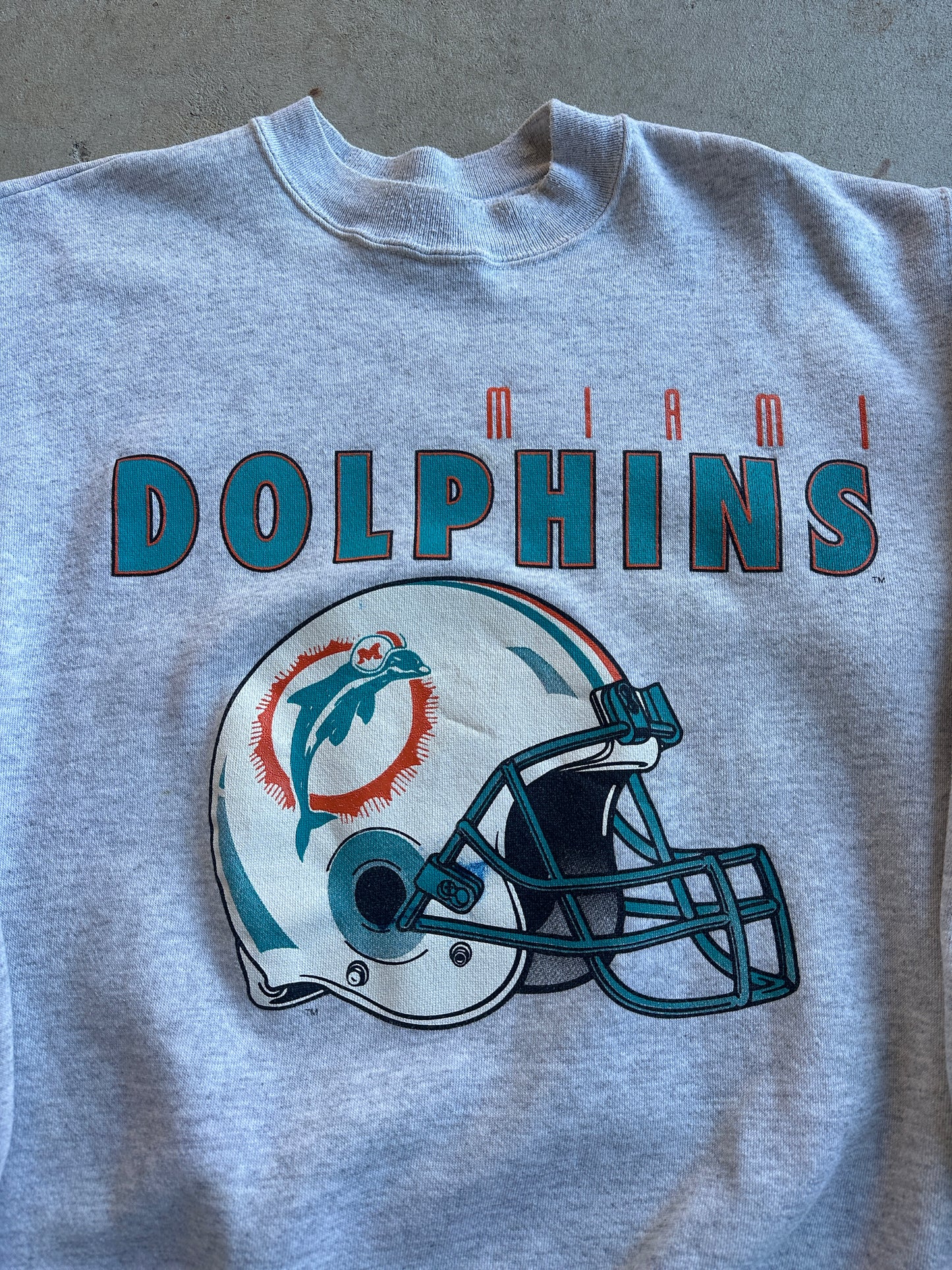 Vintage 90's Miami Dolphins Crewneck Sweatshirt - S