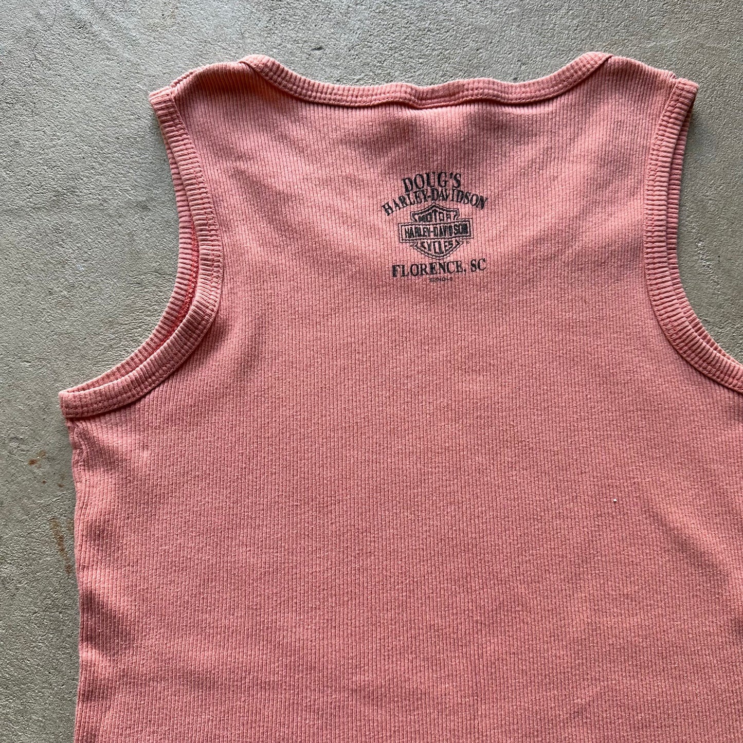 Vintage Women's Harley Davidson Peach Top - XL